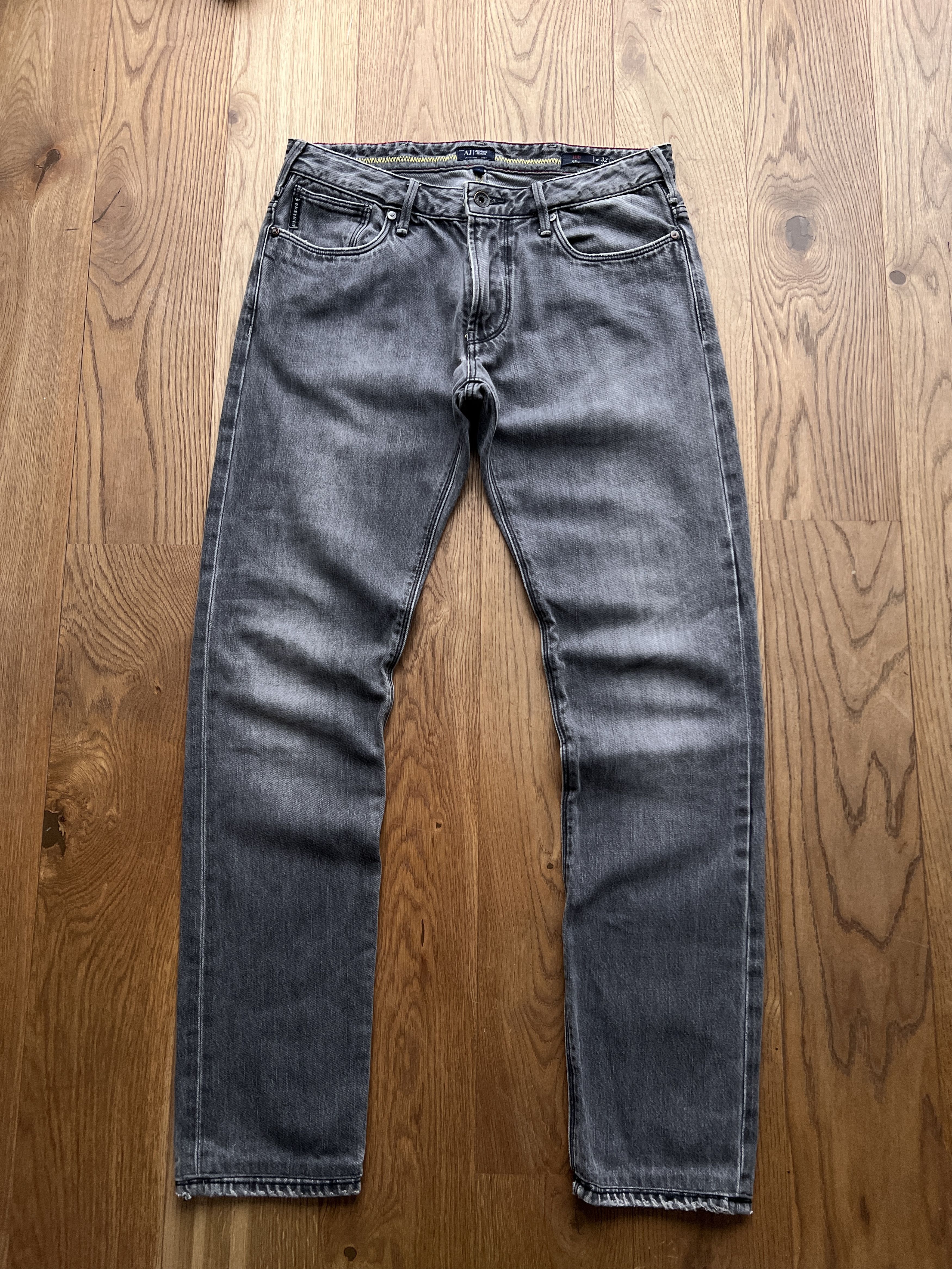Armani Crazy! Armani jeans black skinny denim stretch slim pants Size US 31 - 2 Thumbnail