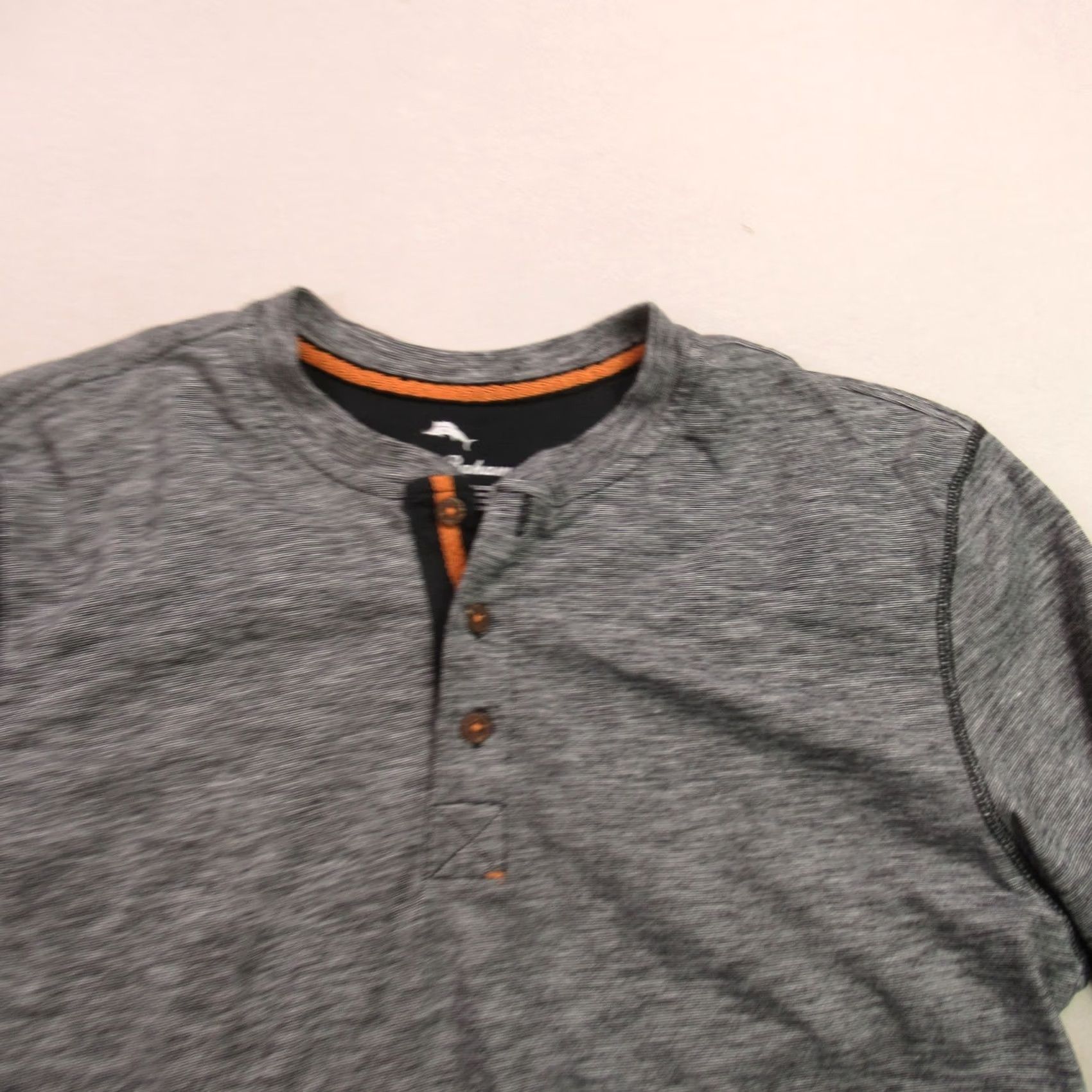 Tommy Bahama Tommy Bahama Sweater Mens Medium Long Sleeve Pullover Gray Henley Shirt Pullover Authentic Casual Knit Logo Button Crew Neck All Seasons Regular Fit Size US M / EU 48-50 / 2 - 2 Thumbnail