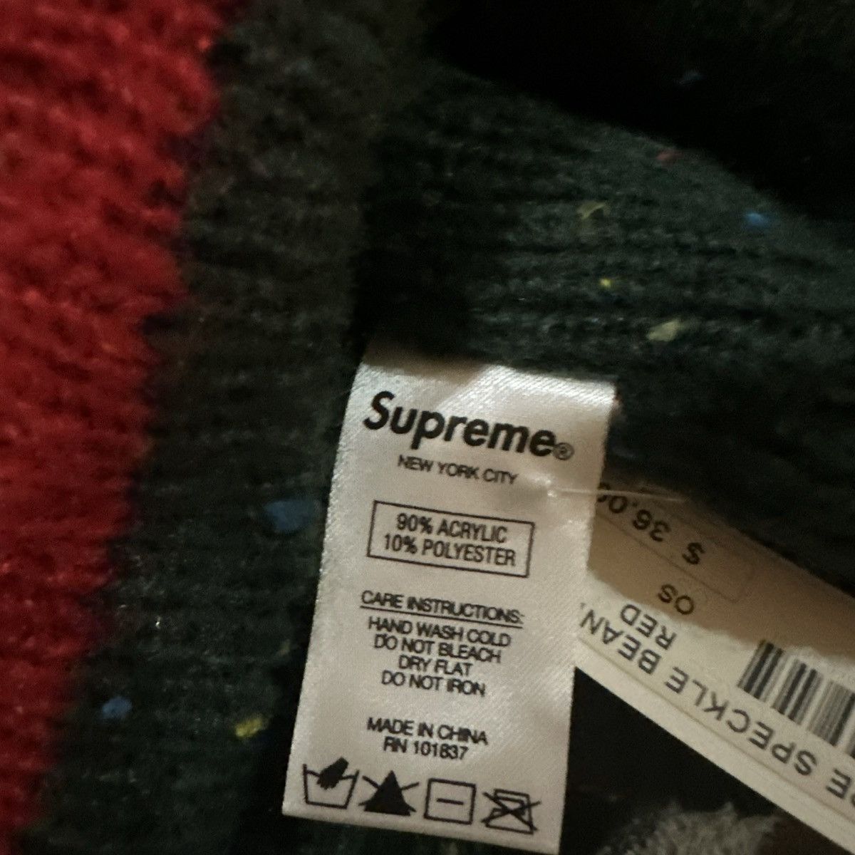 Supreme Supreme Stripe Speckle Beanie FW19 Red Green Christmas Size ONE SIZE - 5 Thumbnail