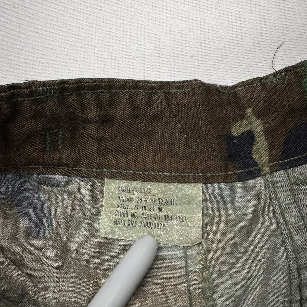 Vintage Military Pants Green Camo Cargo Woodland US Army Baggy Size US 28 / EU 44 - 9 Thumbnail