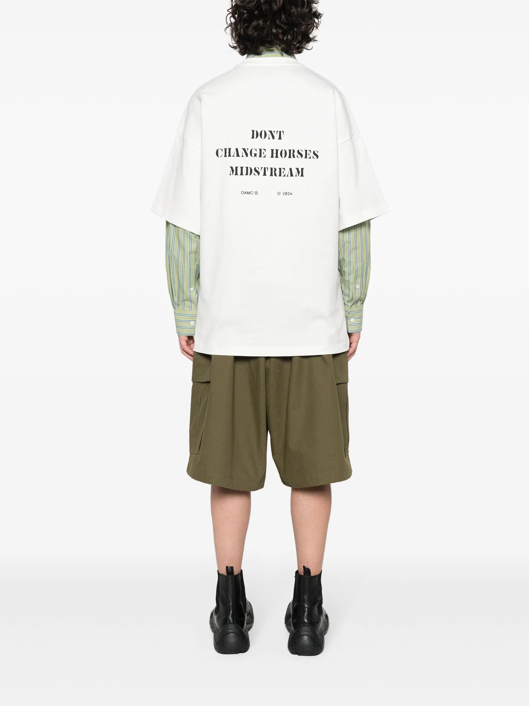 OAMC o1y0225 Logo Crewneck T-Shirt in White Size US XL / EU 56 / 4 - 5 Thumbnail