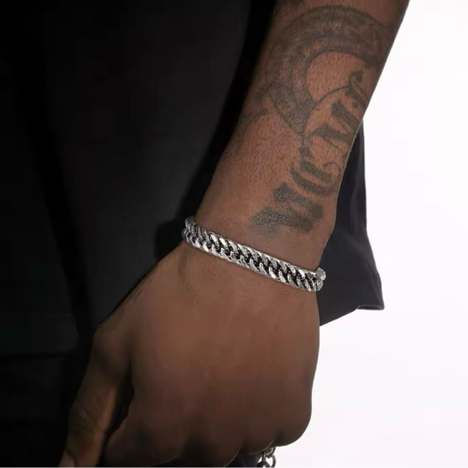 Other Men's Stainless Steel Link Chain Miami Bracelets Male 8.27” Size ONE SIZE - 2 Thumbnail