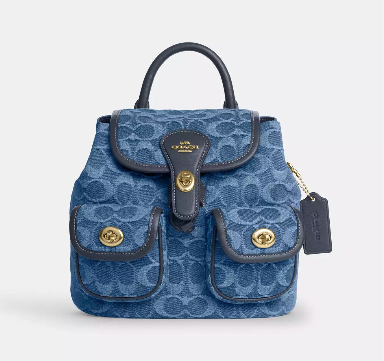 Coach Hadley Backpack In Signature Denim denim CDB95 Size ONE SIZE - 9 Thumbnail