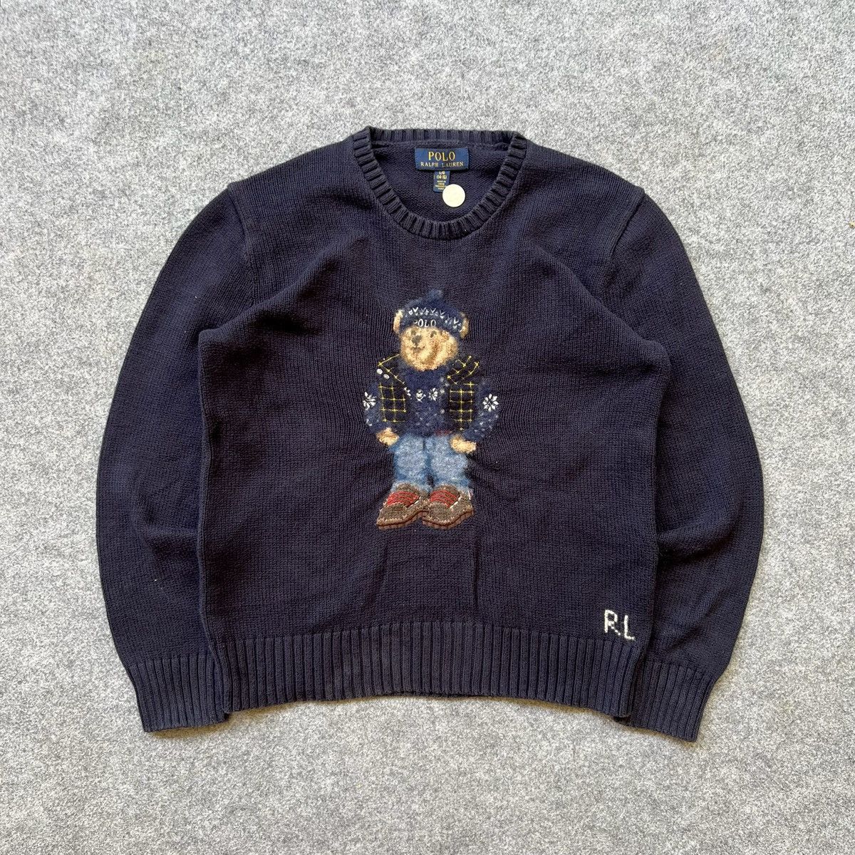 Ralph Lauren 💥RARE💥 Vintage Polo Ralph Lauren Bear knit Sweater Size US S / EU 44-46 / 1 - 1 Thumbnail
