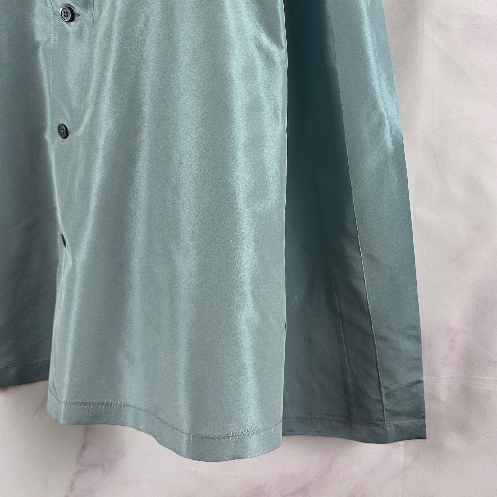 Prada A/W22 Blue Silk Printed Button-Up Size US M / EU 48-50 / 2 - 12 Thumbnail