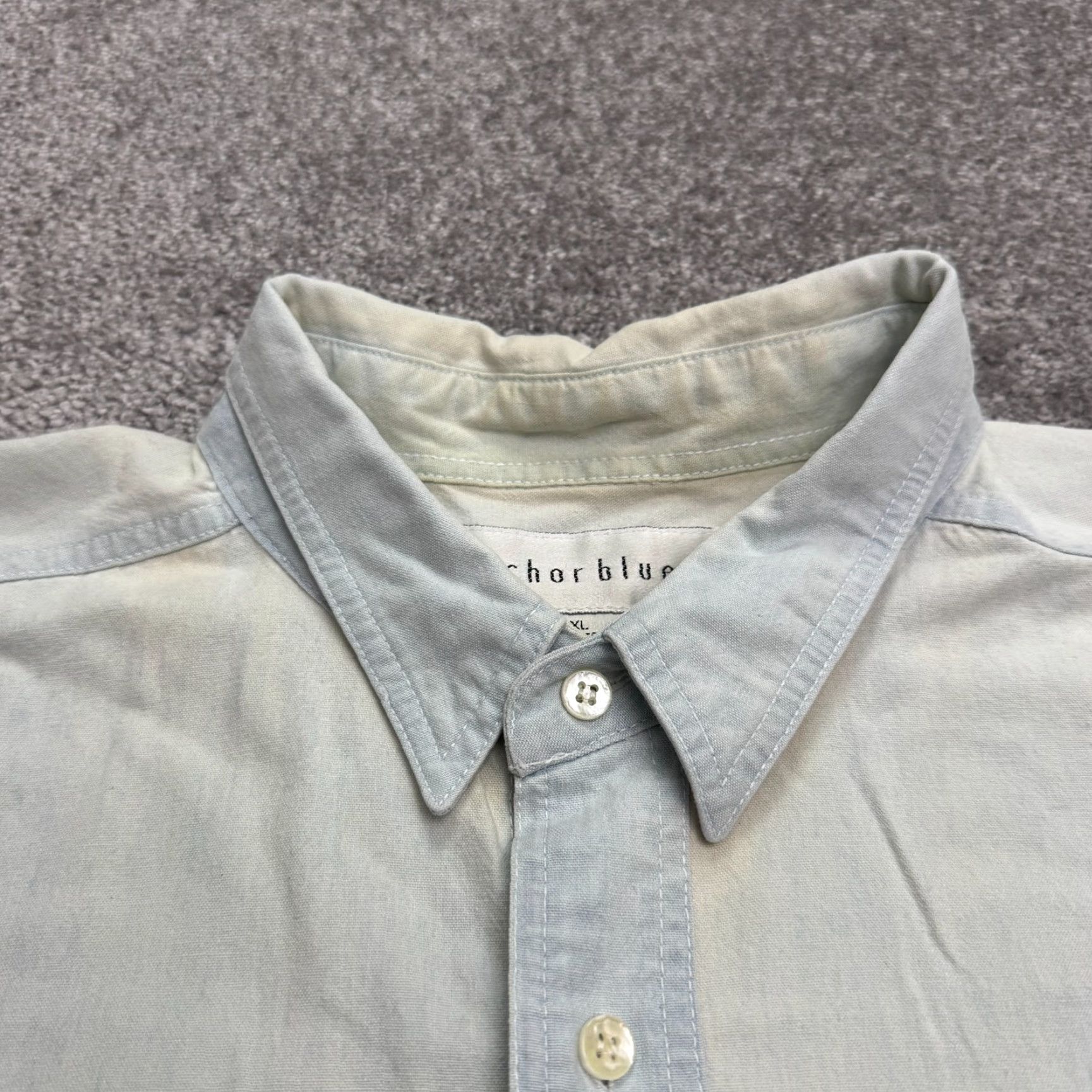 Anchor Blue VINTAGE Anchor Blue 90s Chambray Button-Down Shirt Adult XL Blue Skater Casual Mens Size US XL / EU 56 / 4 - 4 Thumbnail
