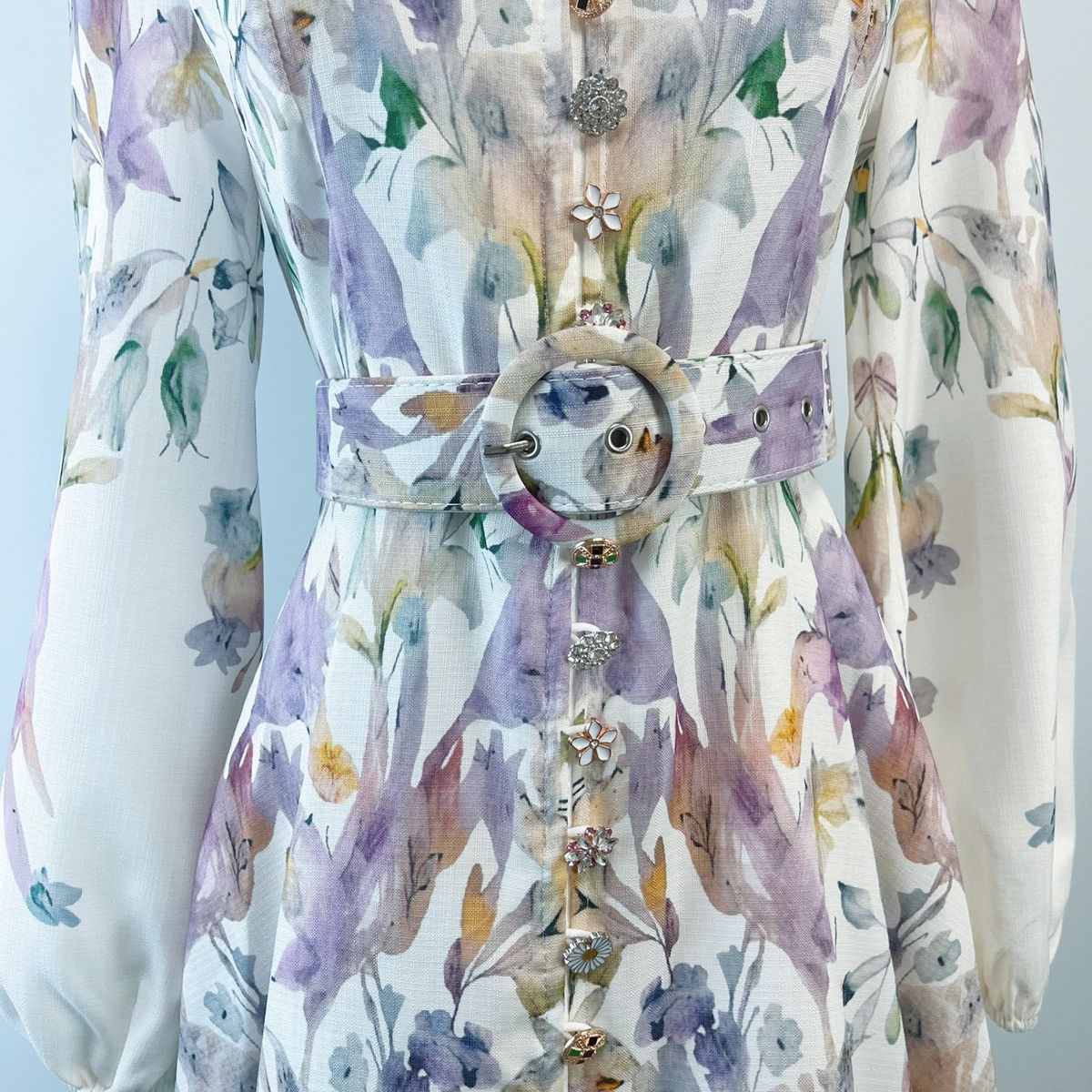 Zimmermann NWT Zimmermann Blue Floral Porcelain Midi Slip Dress Size M / US 6-8 / IT 42-44 - 1 Thumbnail