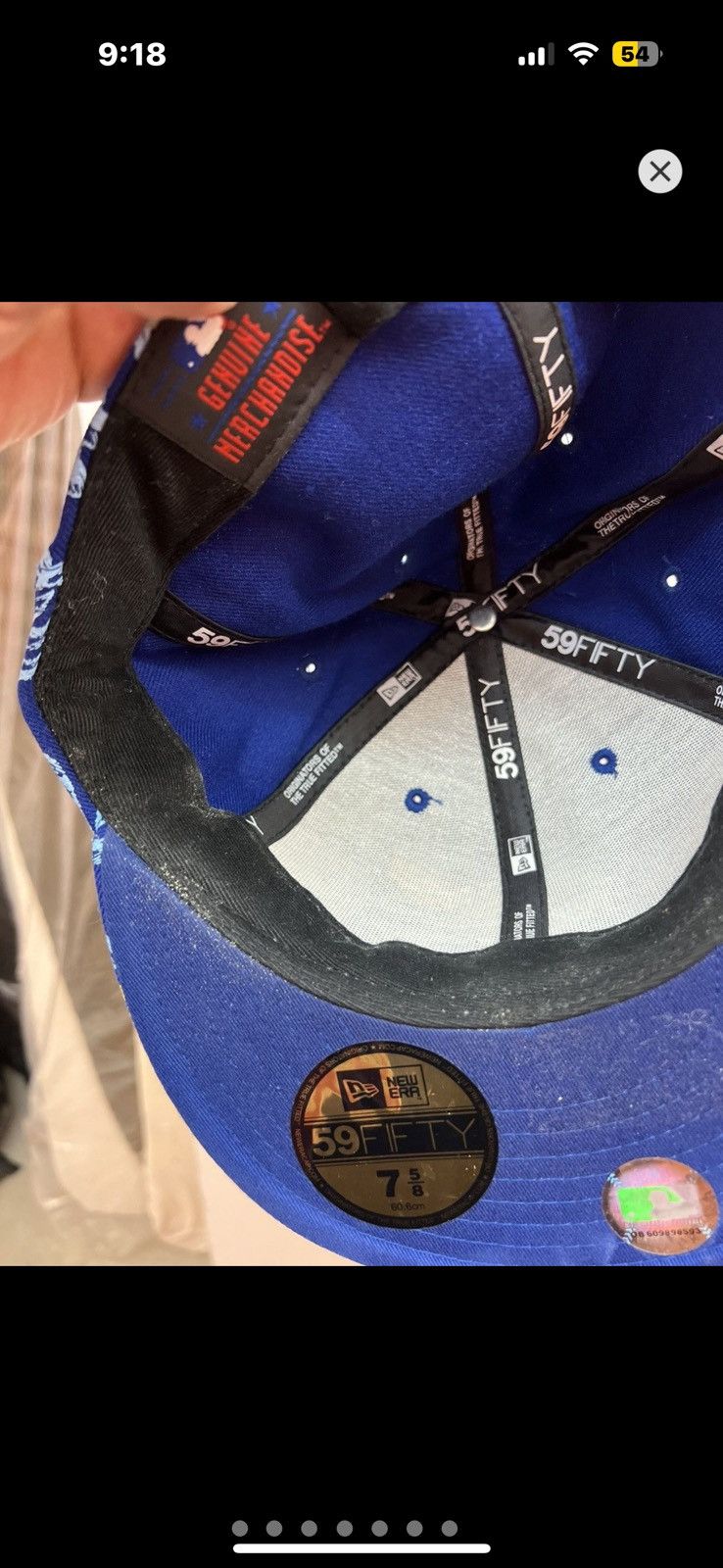 New Era ***FINAL DROP***RARE 00s TORONTO BLUE JAYS AOP FITTED 75/8 Size ONE SIZE - 8 Thumbnail