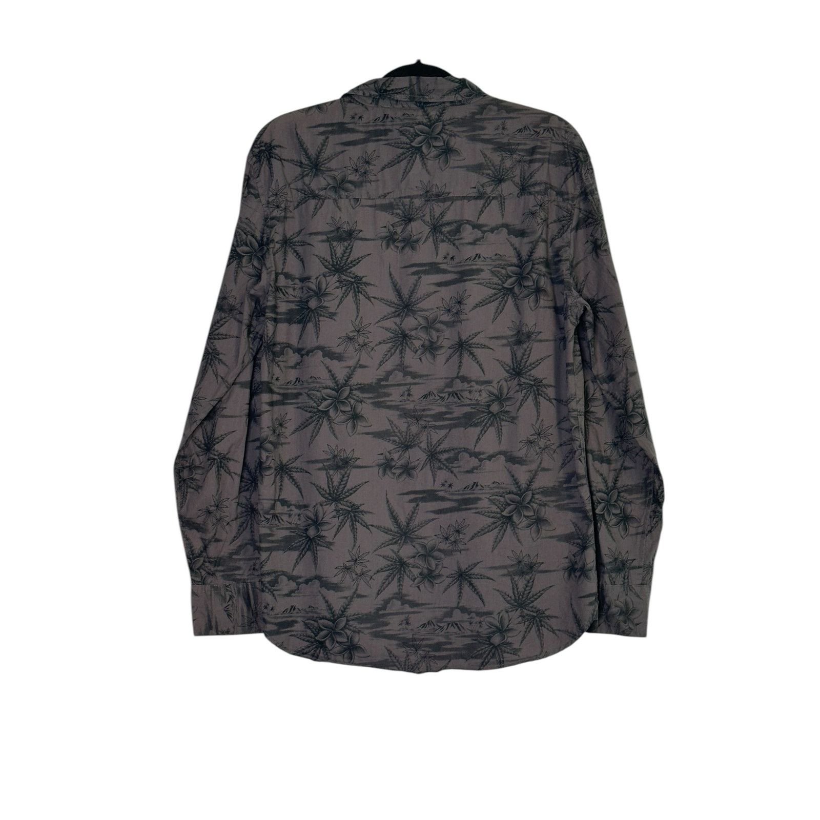 Globe Globe gray Hawaiian print long sleeves button shirt size M Size US M / EU 48-50 / 2 - 2 Thumbnail