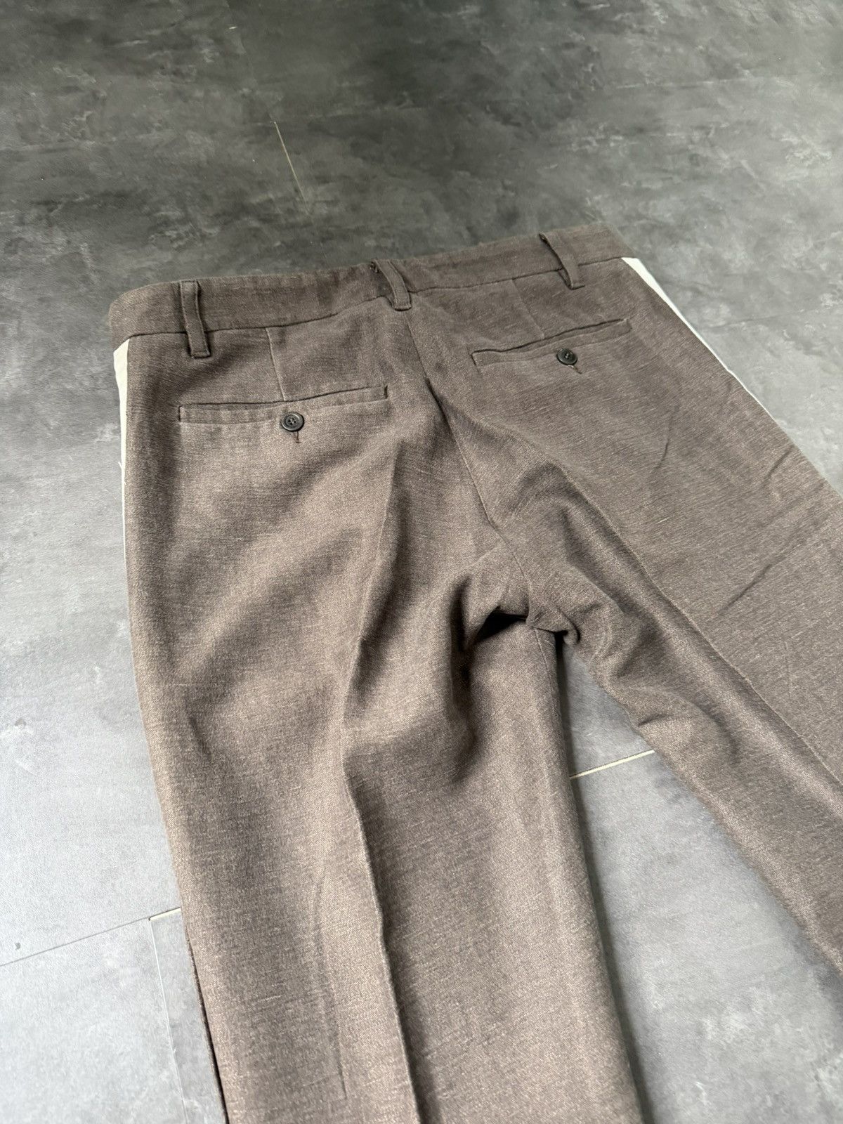 Rick Owens F/W 06 "DUSTULATOR" Striped Runway Linen & Cotton Pants M Size US 32 / EU 48 - 9 Thumbnail