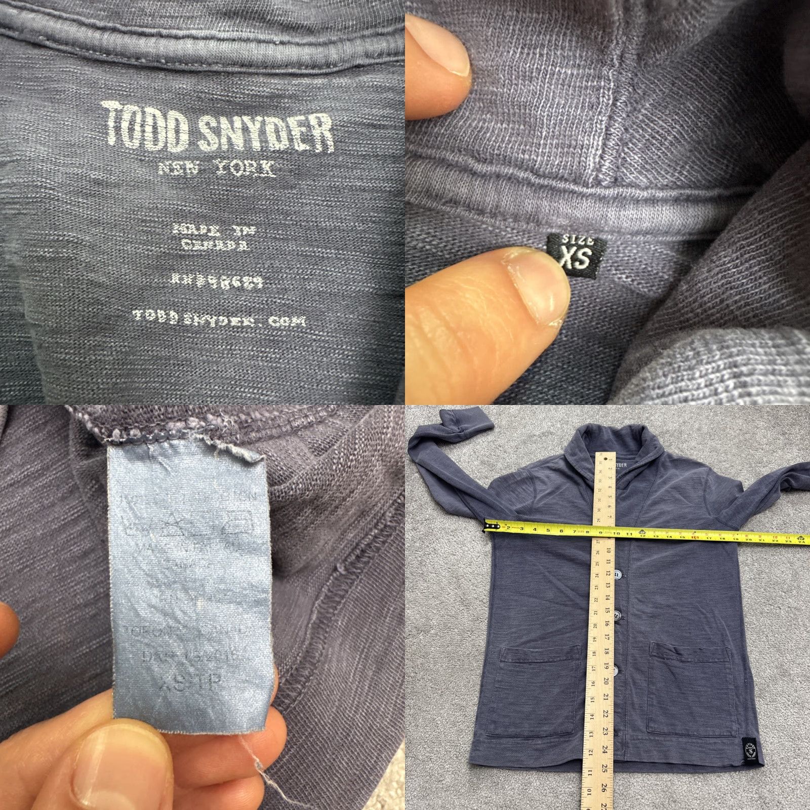 Todd Snyder VINTAGE Todd Snyder Women's Cardigan Sweater XS Blue Knit Shawl Neck Casual Cozy Classic Designer Size XS / US 0-2 / IT 36-38 - 8 Thumbnail