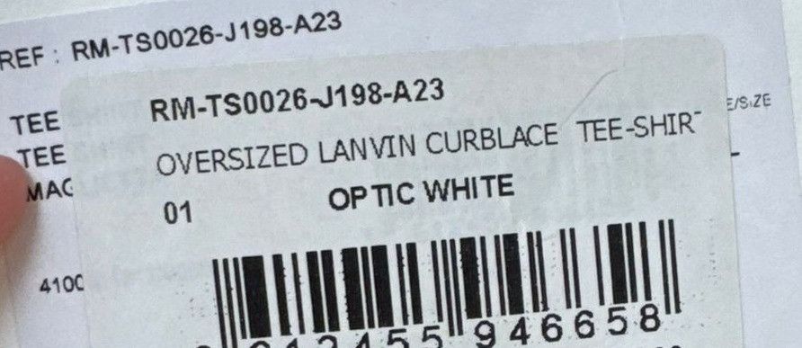 Lanvin o1w1db10225 Short Sleeve T-Shirt in White Size US M / EU 48-50 / 2 - 6 Thumbnail