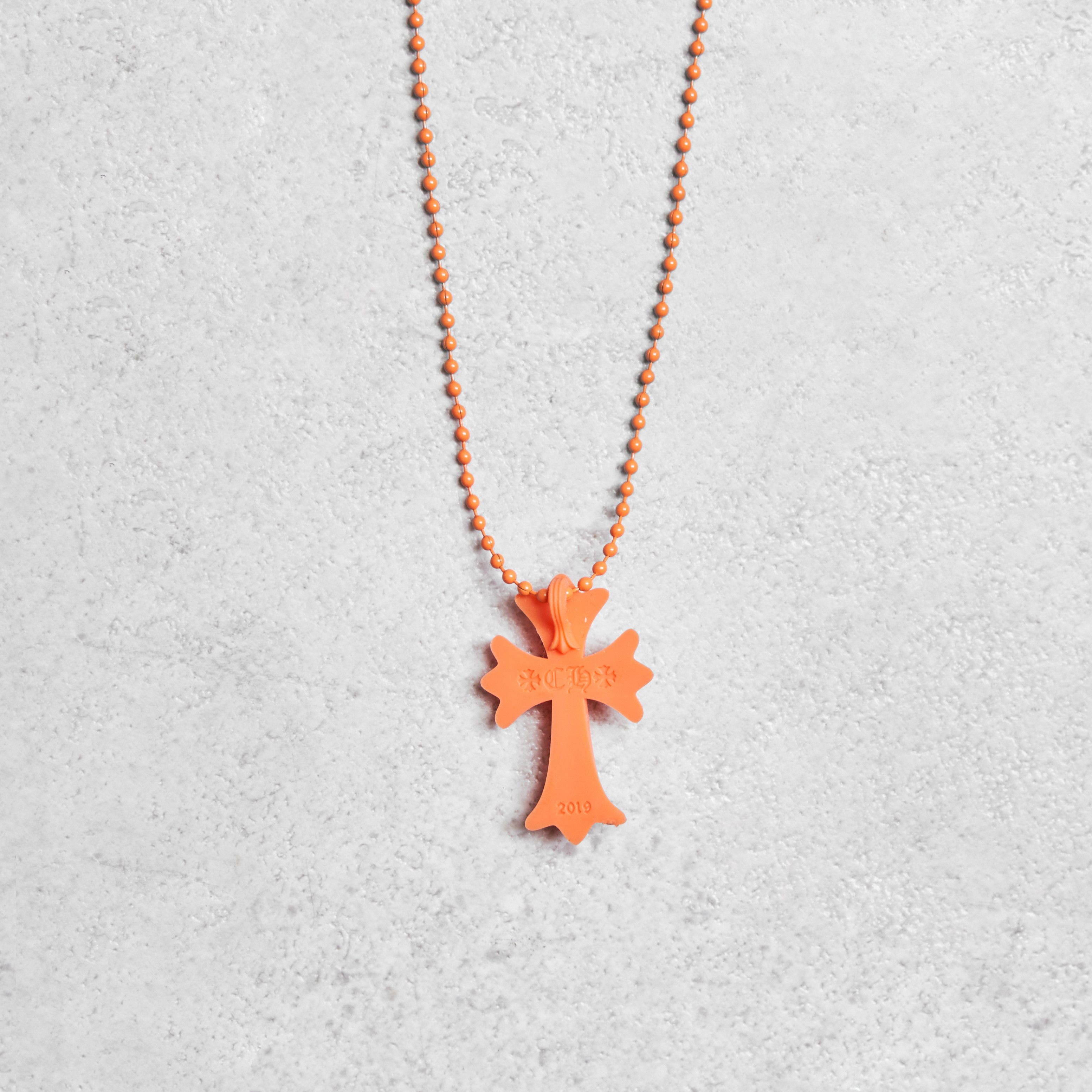 Chrome Hearts Chrome Hearts Silicrome Cross Necklace Orange Size ONE SIZE - 4 Thumbnail