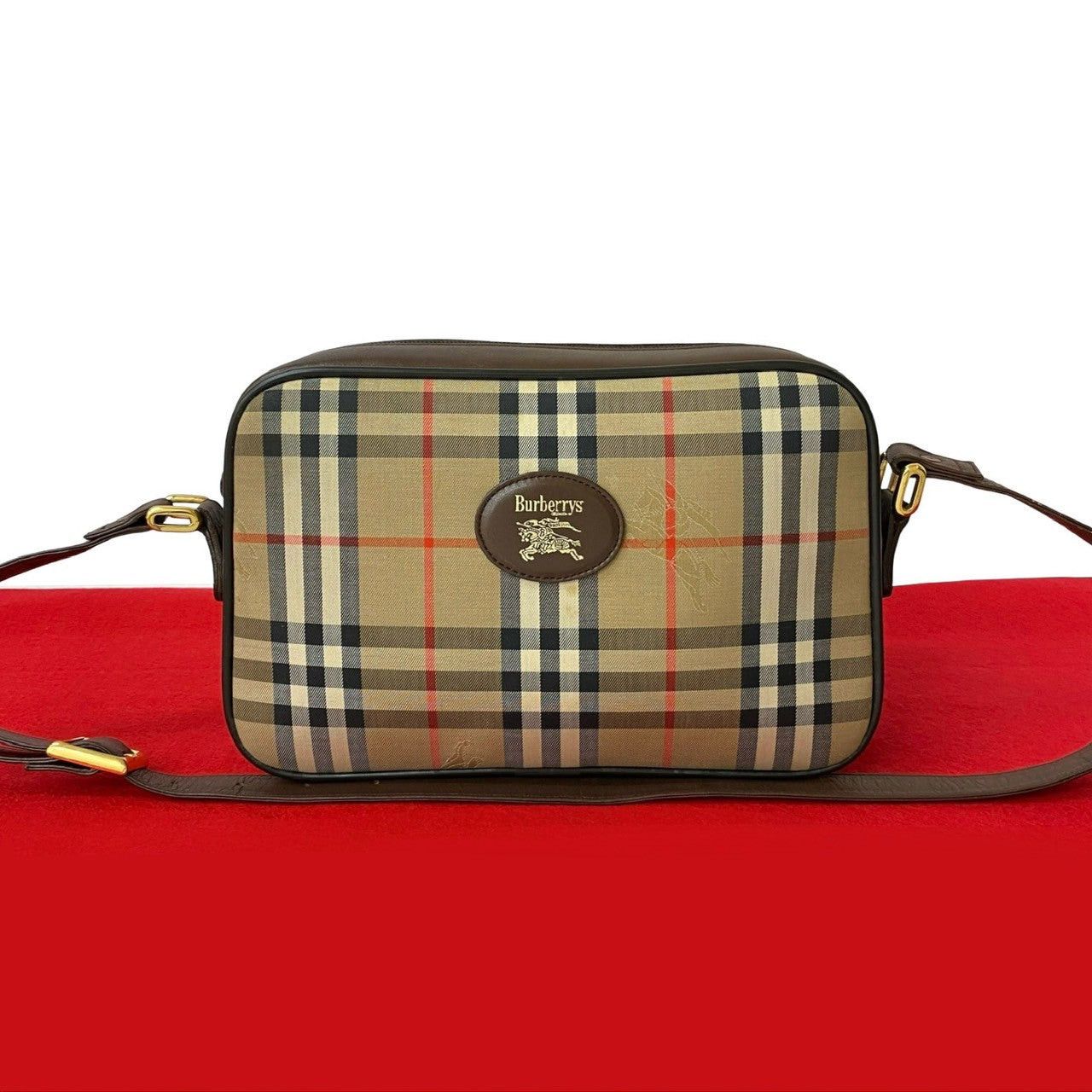 Burberry Burberry Shoulder Bag Brown Cotton Size ONE SIZE - 1 Thumbnail