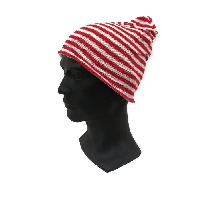 Japanese Brand Japanese Brand Stripe Design Beanie Hat Size ONE SIZE - 1 Thumbnail