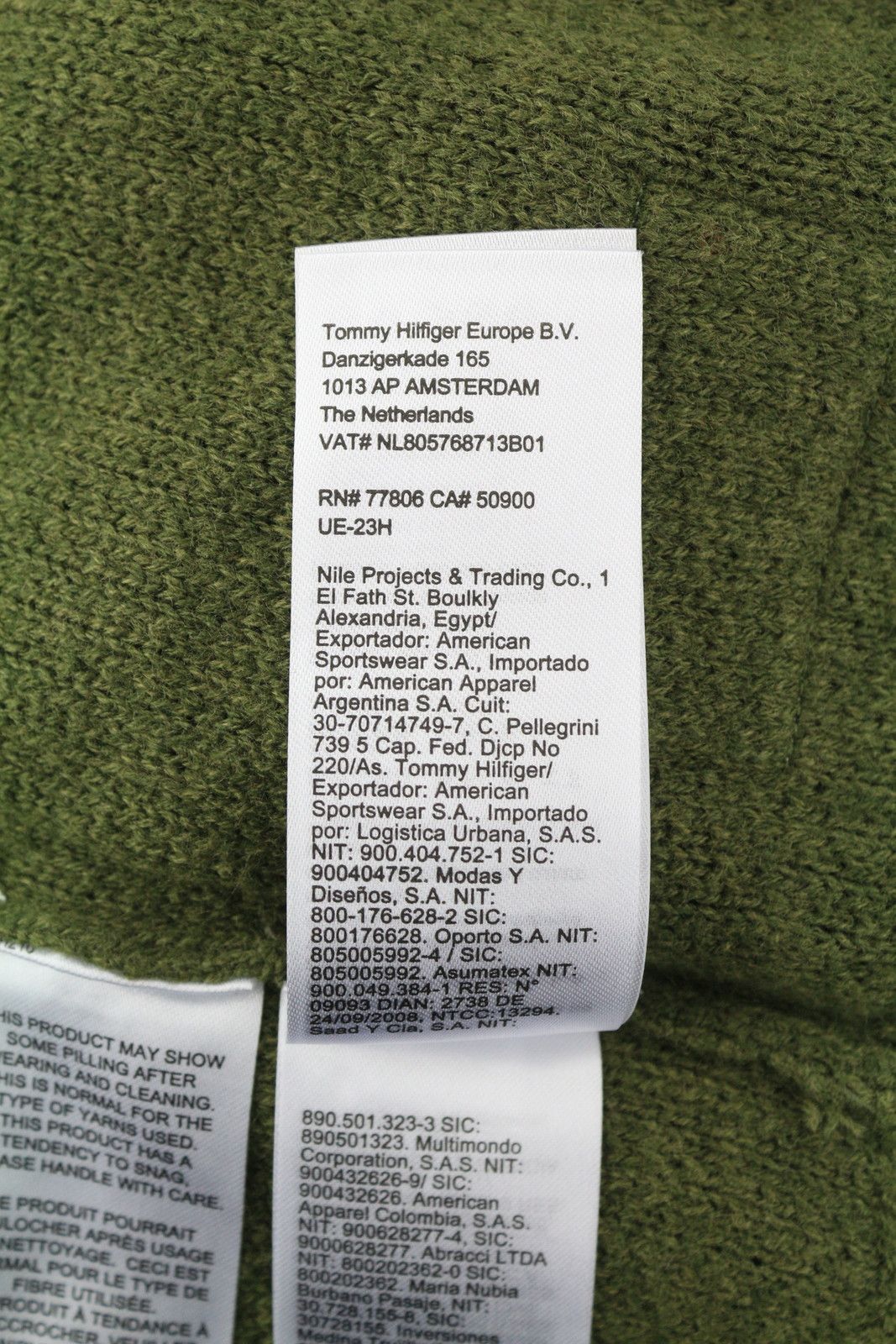 Tommy Hilfiger REQ STRUCTURED 2XL Olive Green Knit Jumper 87382 Size US XXL / EU 58 / 5 - 7 Thumbnail