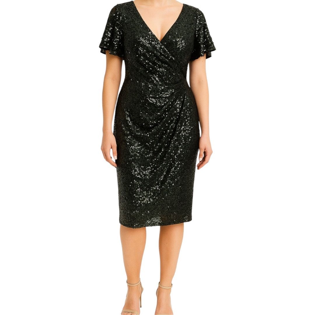 chinese dress ladies Marina Dreamy A-Line Sequins Floor Length Mother of The Bride Dresses, As Picture