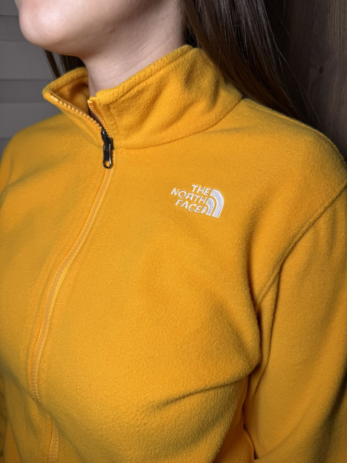 The North Face The North Face Yellow Zipped Fleece Sweatshirt Size M / US 6-8 / IT 42-44 - 2 Thumbnail
