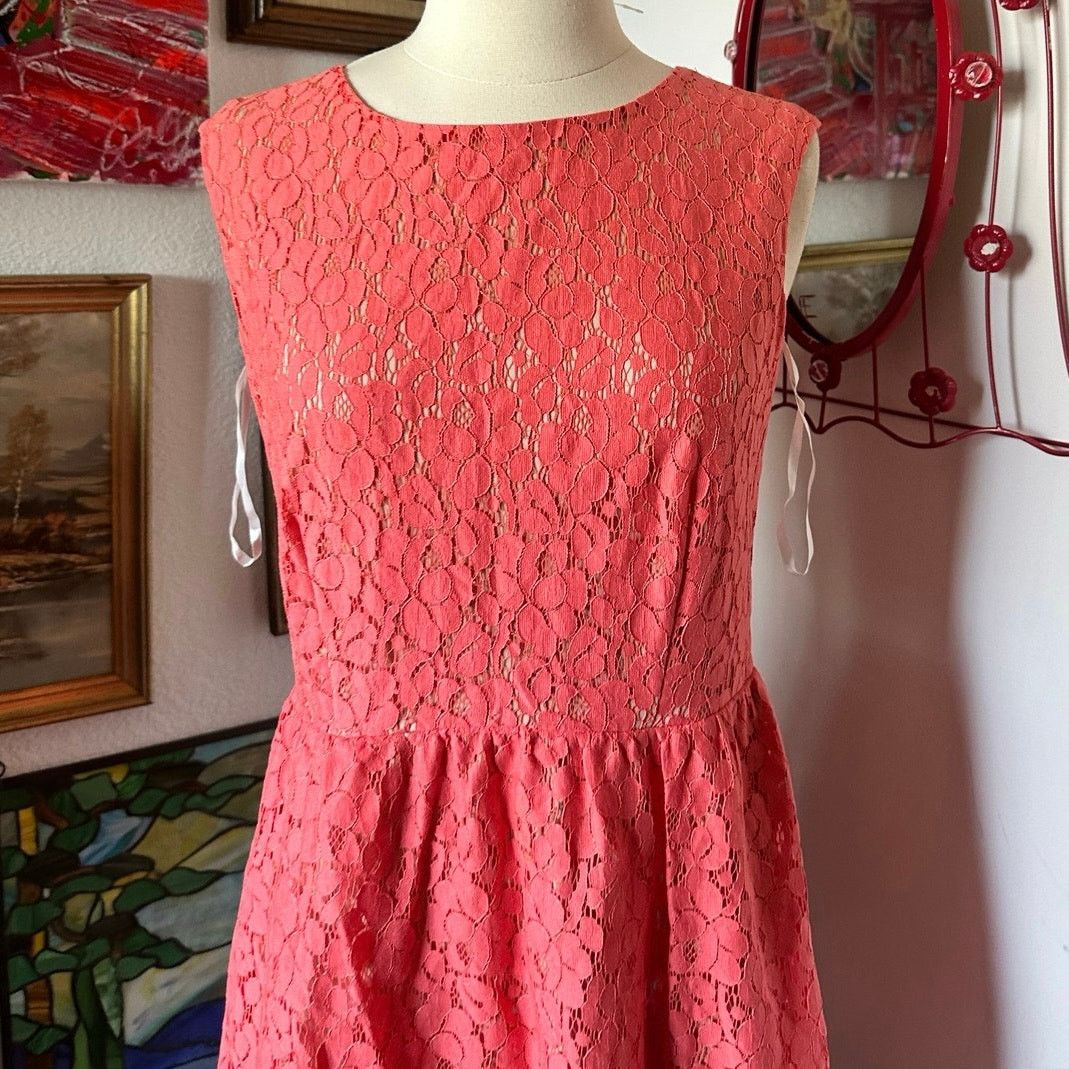 Other en focus studio pink floral lace fit and flare dress Size S / US 4 / IT 40 - 2 Thumbnail