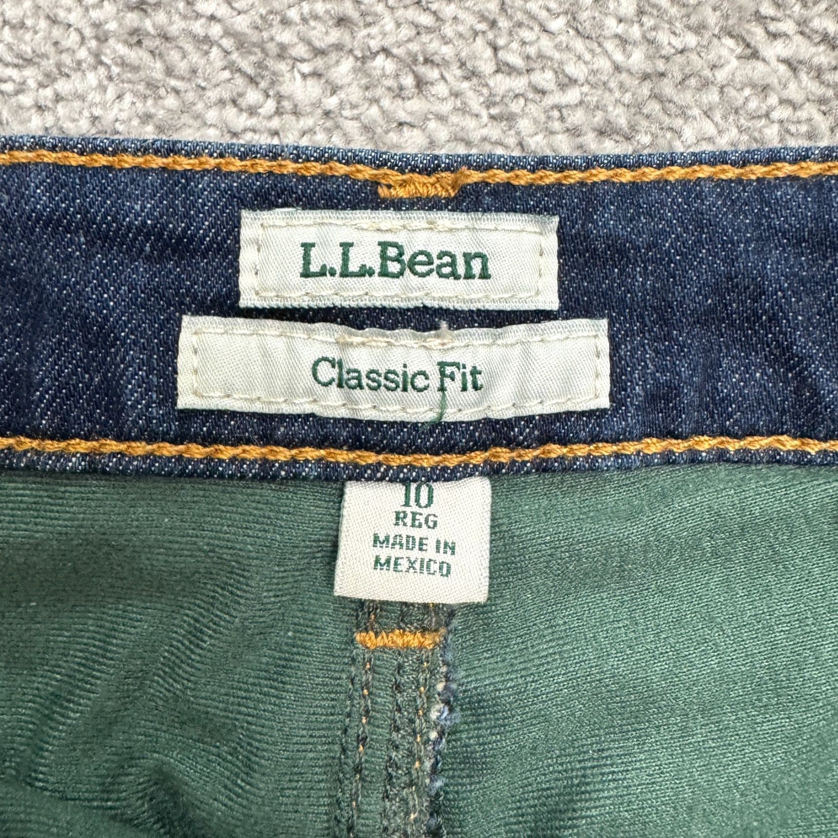 Vintage L.L. Bean Classic Fit Jeans Womens 10 Blue Dark Wash Lined Straight Leg Denim Size 30" / US 8 / IT 44 - 6 Thumbnail