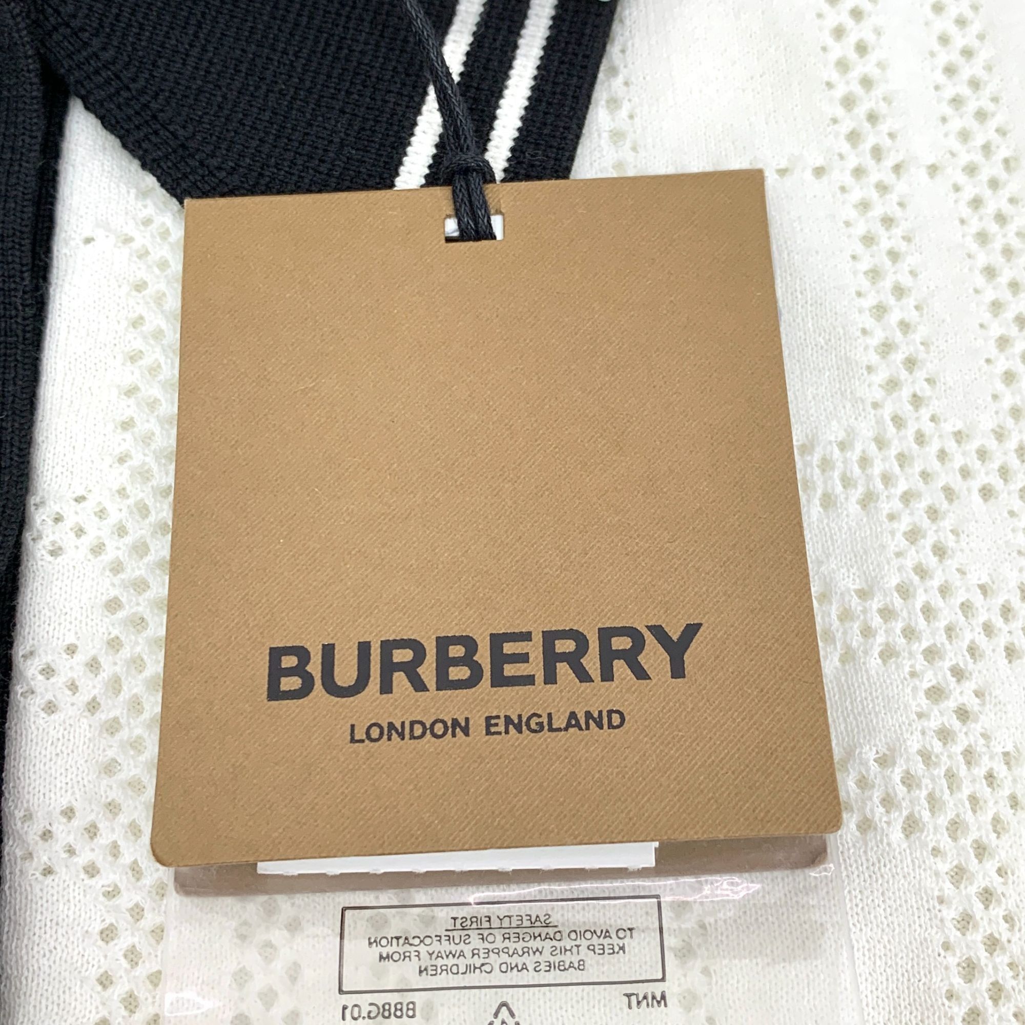 Burberry Burberry Beige Checkered Hollow Cotton Short-Sleeved Polo Dr Size S / US 4 / IT 40 - 2 Thumbnail