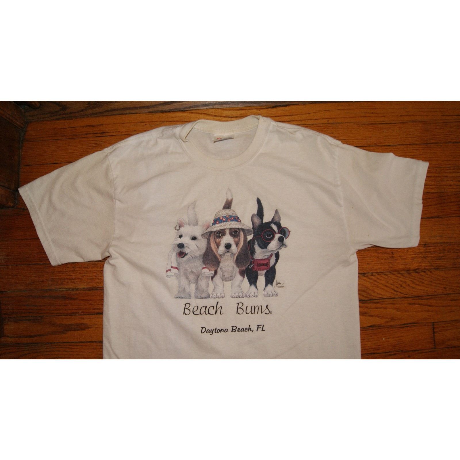 Hanes VTG Dog TShirt M Puppie Harrison Beach Bums Daytona Beach FL Size US M / EU 48-50 / 2 - 1 Thumbnail