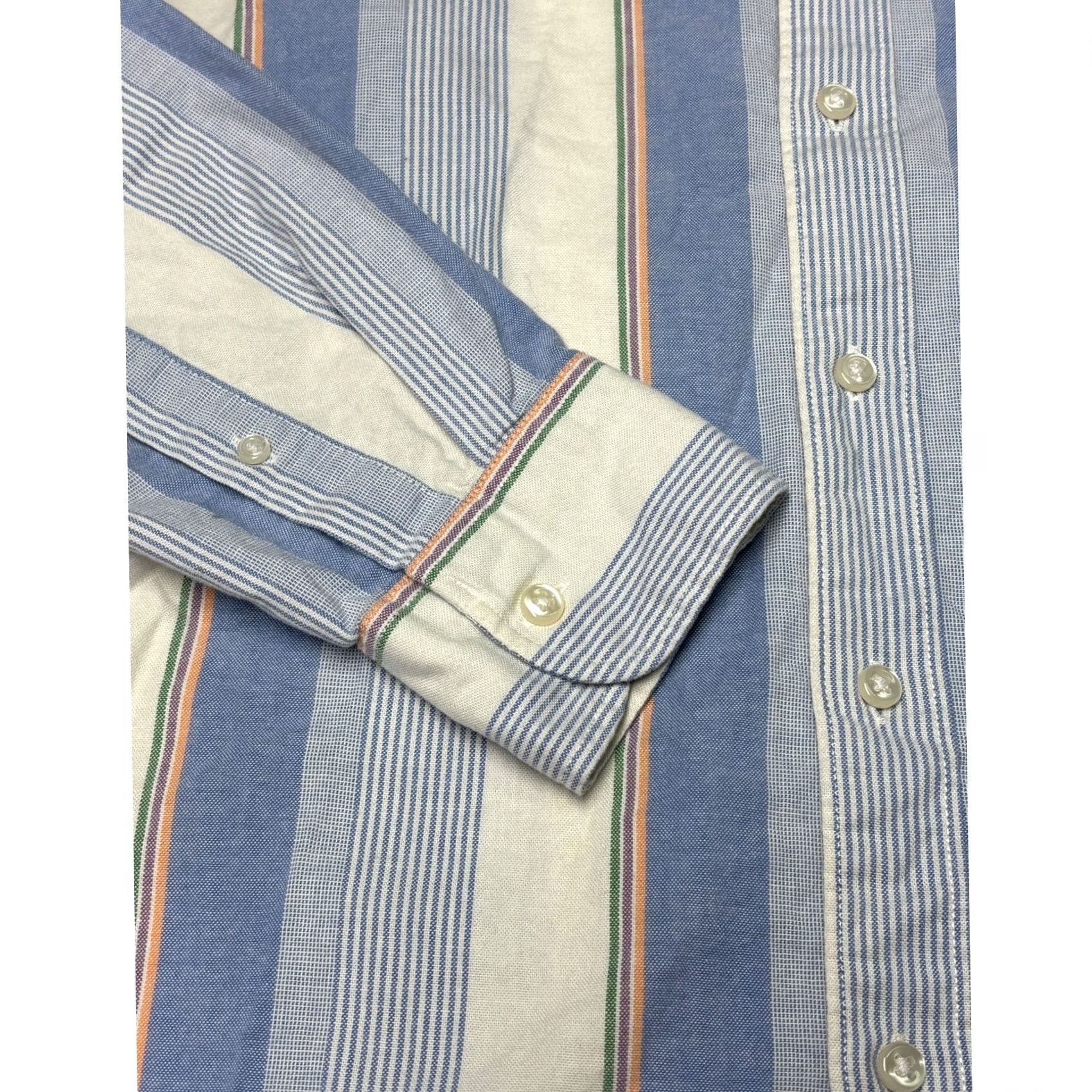J.Crew J.Crew Broken-In Oxford Shirt Mens M Slim Fit Blue Striped Organic Cotton Shirt Size US M / EU 48-50 / 2 - 3 Thumbnail