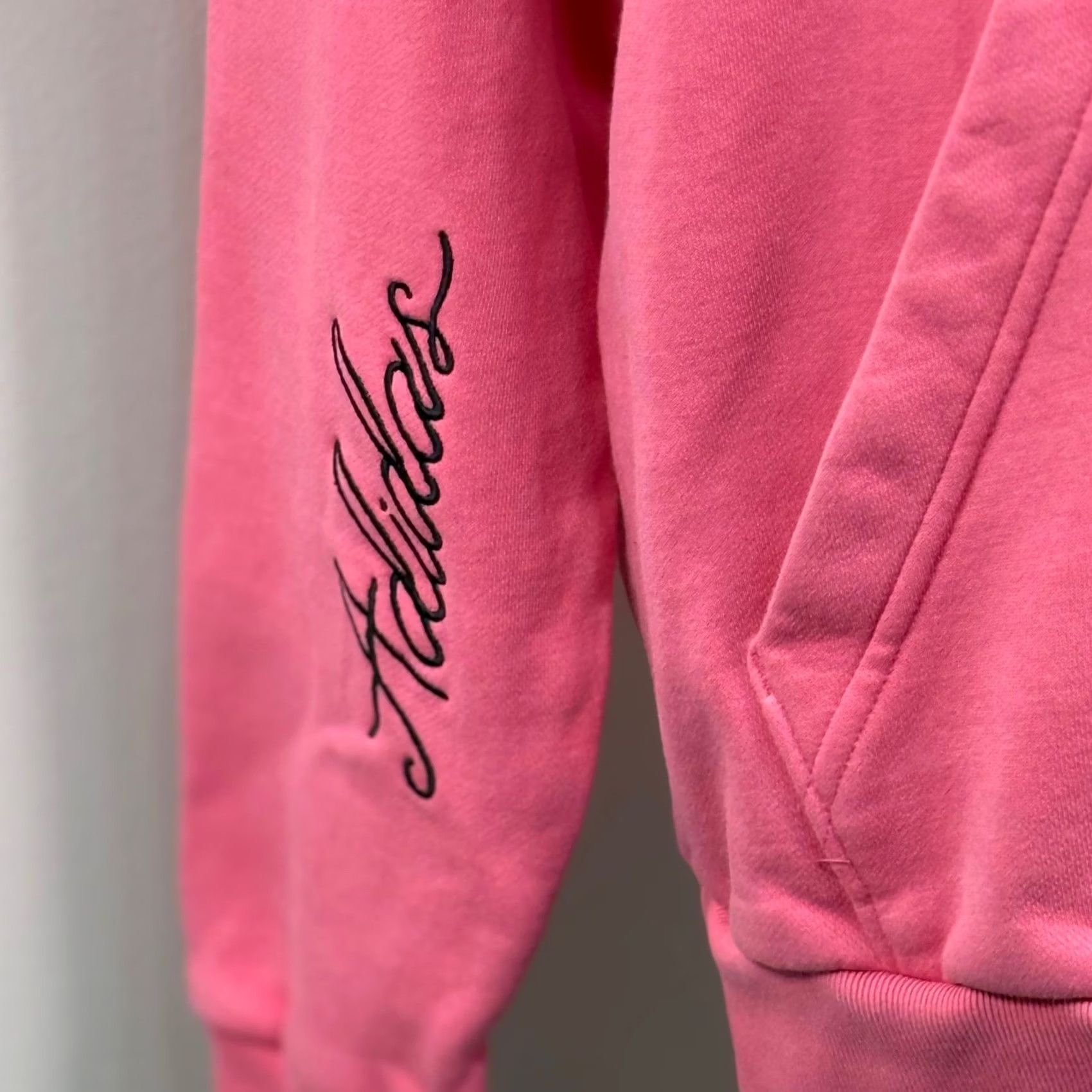 Adidas Adidas Pink Fleece Hoodie Pullover Sporty Heart Embroidery Small Size S / US 4 / IT 40 - 5 Thumbnail