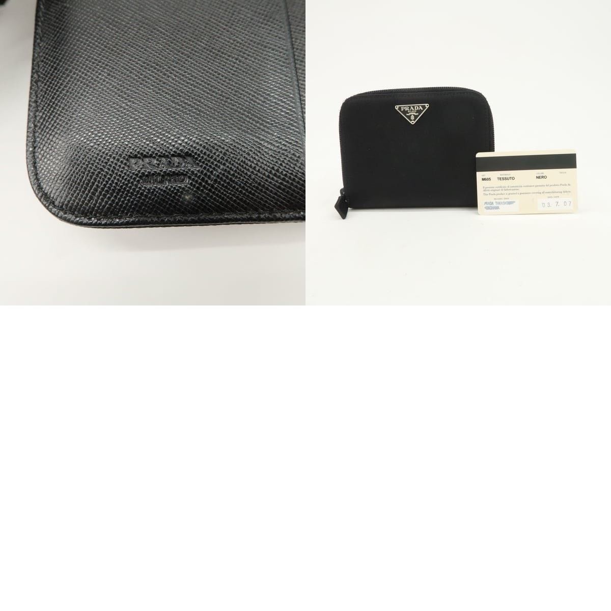 Prada Prada Tessuto Nylon Zippy Compact Wallet Black Size ONE SIZE - 8 Thumbnail