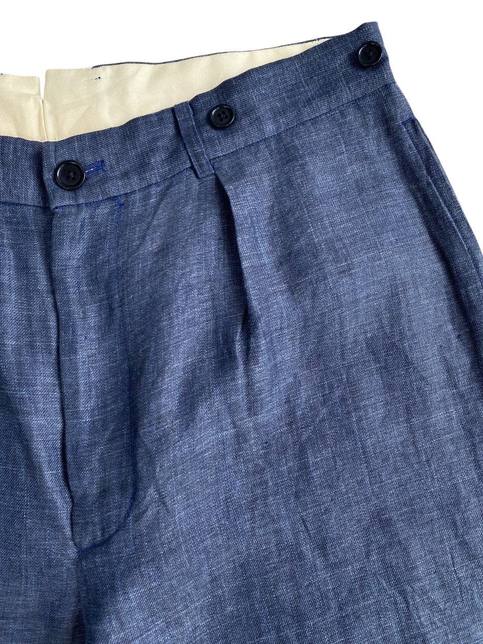 Nigel Cabourn Nigel Cobourn Blue Linen Ballon Fit Pants Size US 34 / EU 50 - 5 Thumbnail