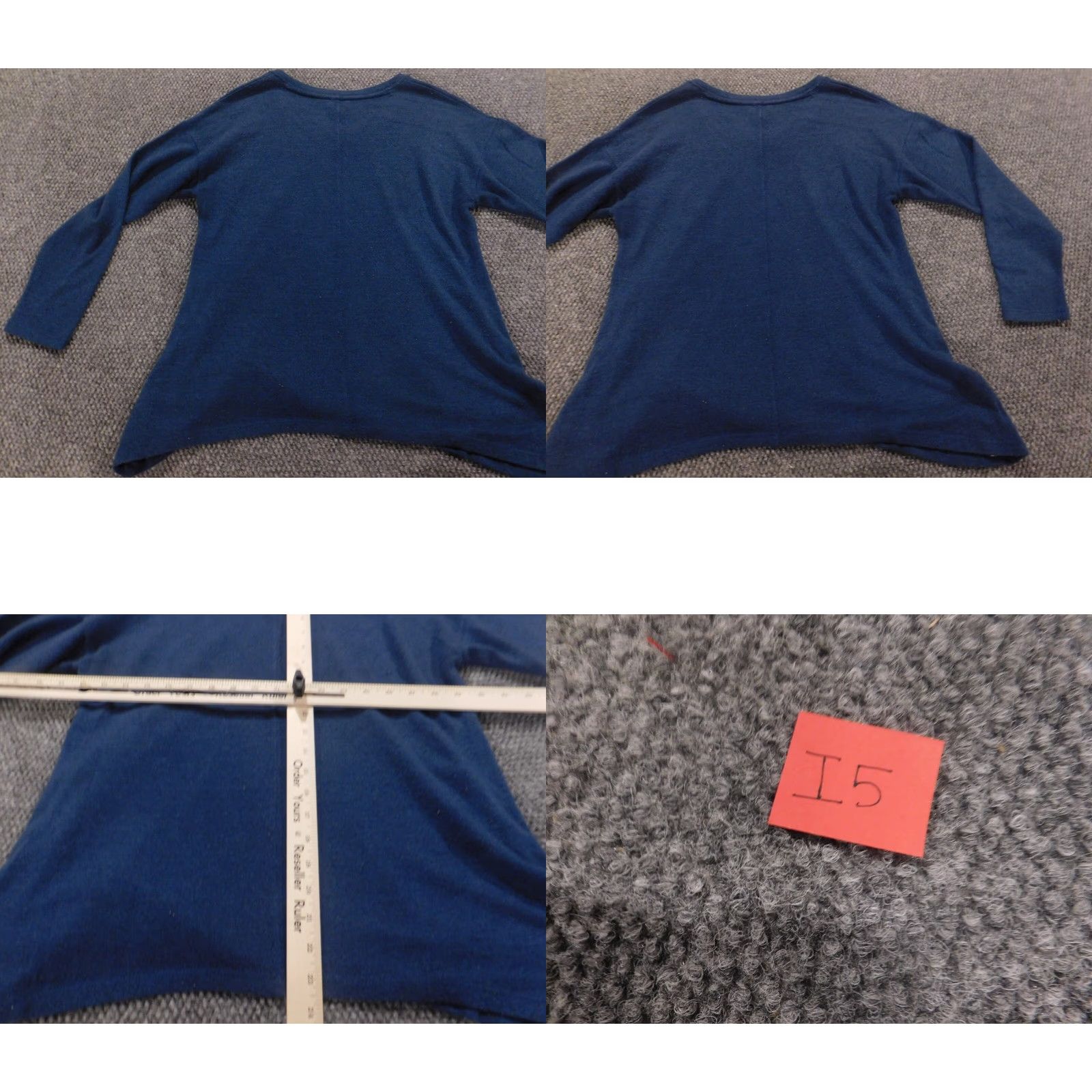 Jones New York Jones New York Womens Medium Blue Pullover Knit Sweatshirt Turtleneck Raglan Long Sleeve Cotton Polyester Logo Modern Stretch Sweater Size M / US 6-8 / IT 42-44 - 8 Thumbnail