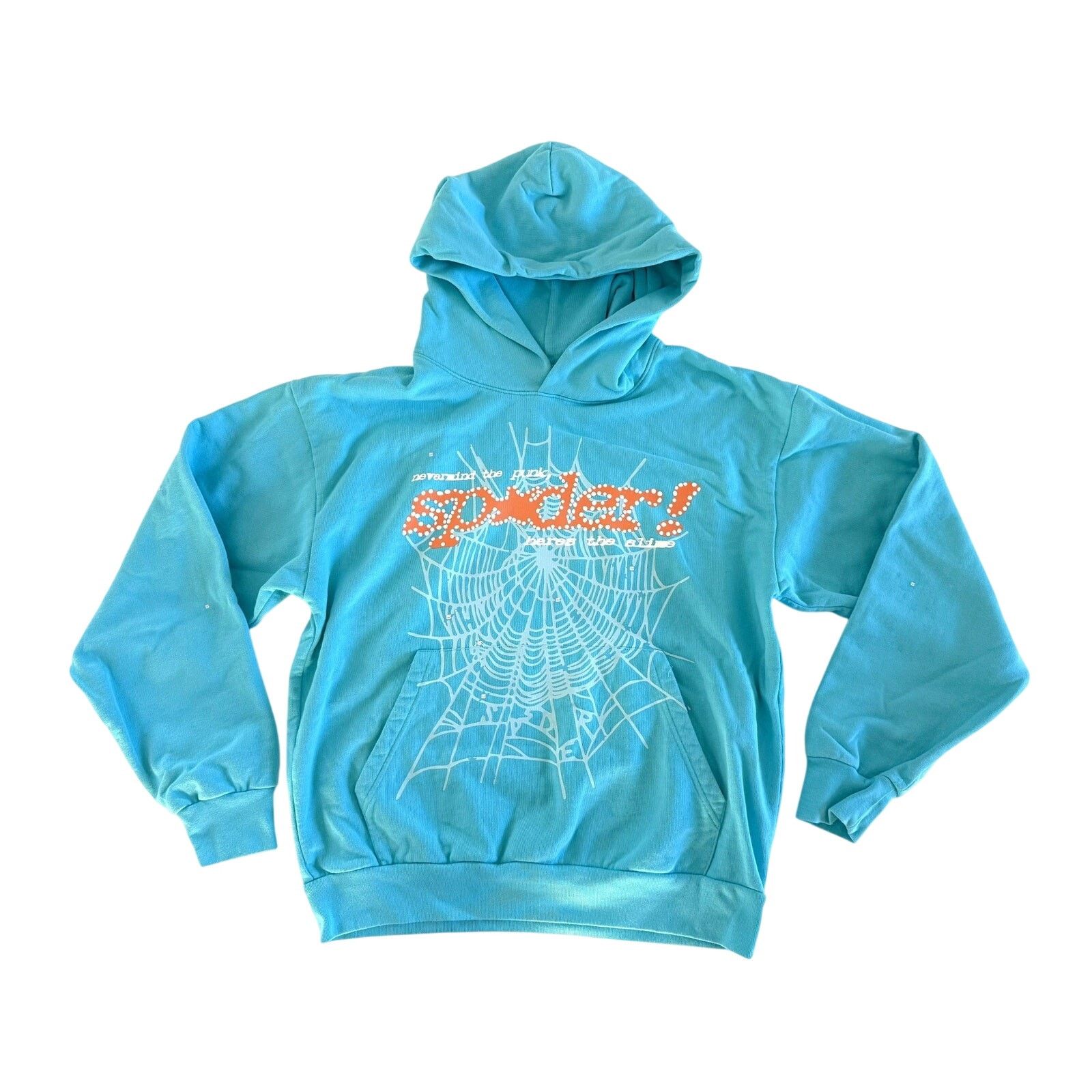 Sp5der Sp5der Spider Worldwide Punk V2 Cyan Blue Hoodie Size US L / EU 52-54 / 3 - 1 Thumbnail