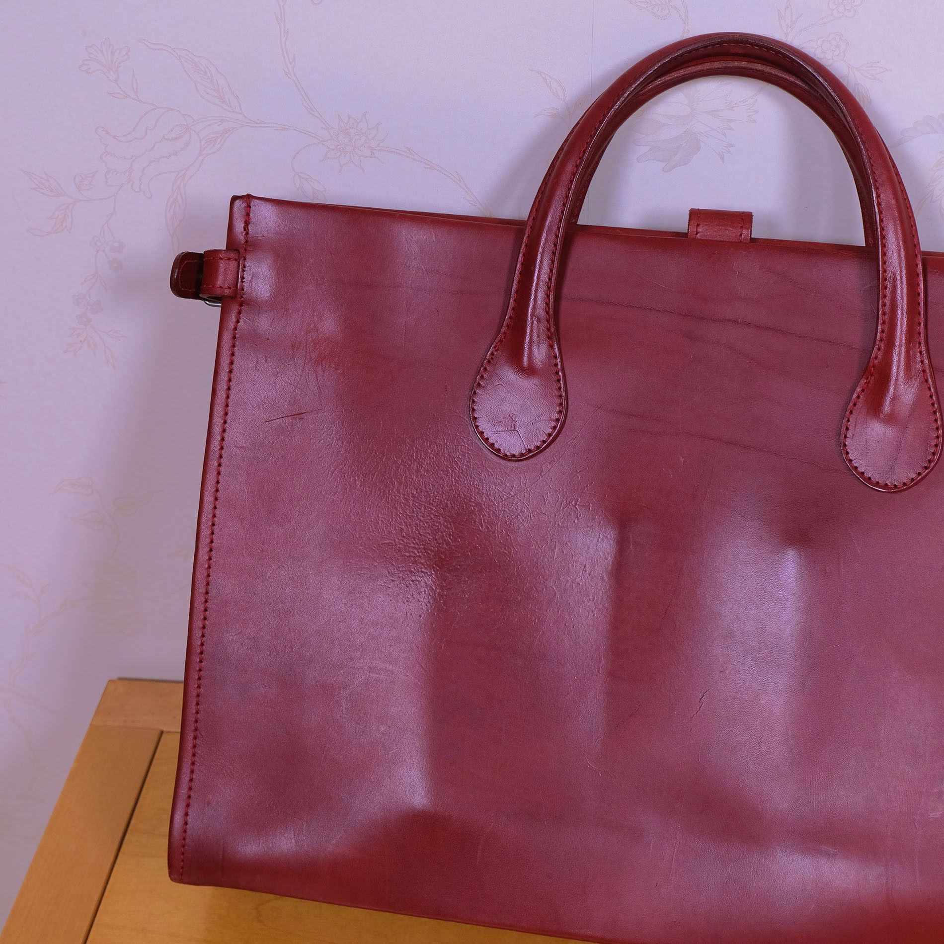 Bill Amberg Studio Bill Amberg, Red Brown Briefcase, Made in England,RRP 1128 e Size ONE SIZE - 4 Thumbnail