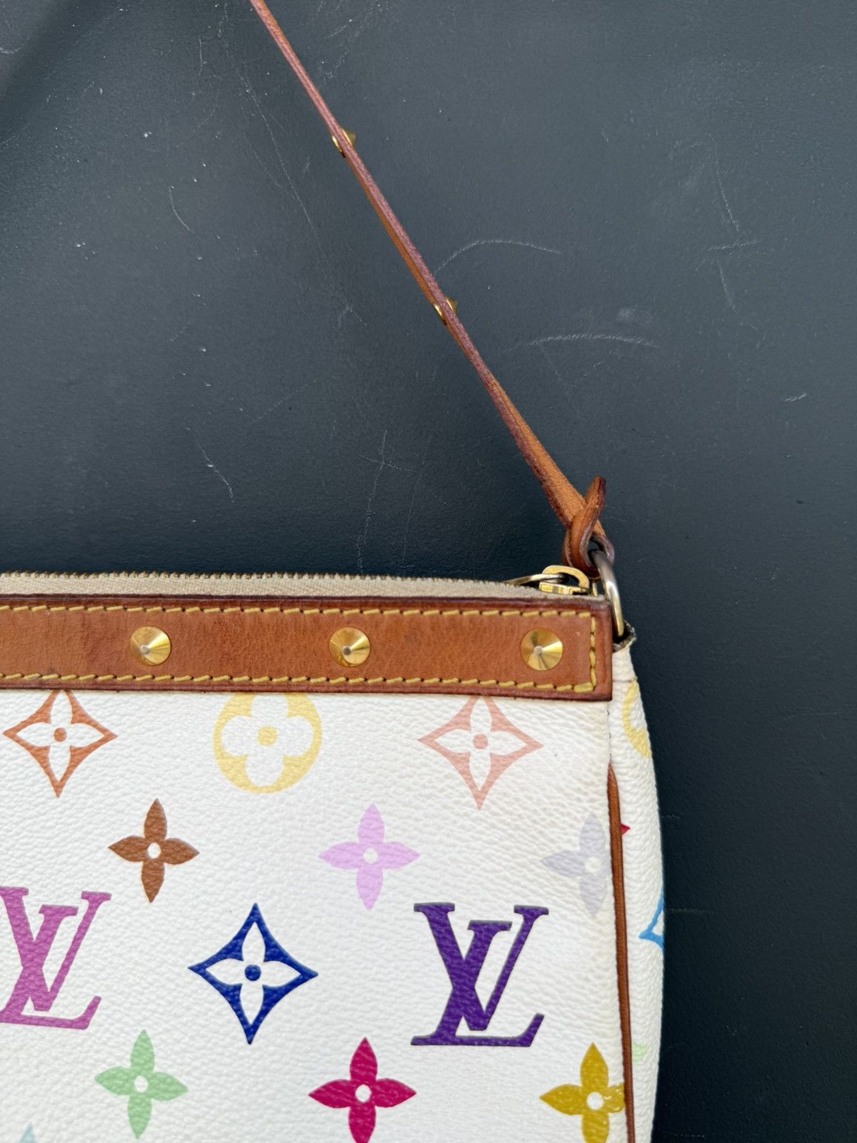 Louis Vuitton Louis Vuitton x Takashi Murakami White Multicolor Pochette Size ONE SIZE - 8 Thumbnail