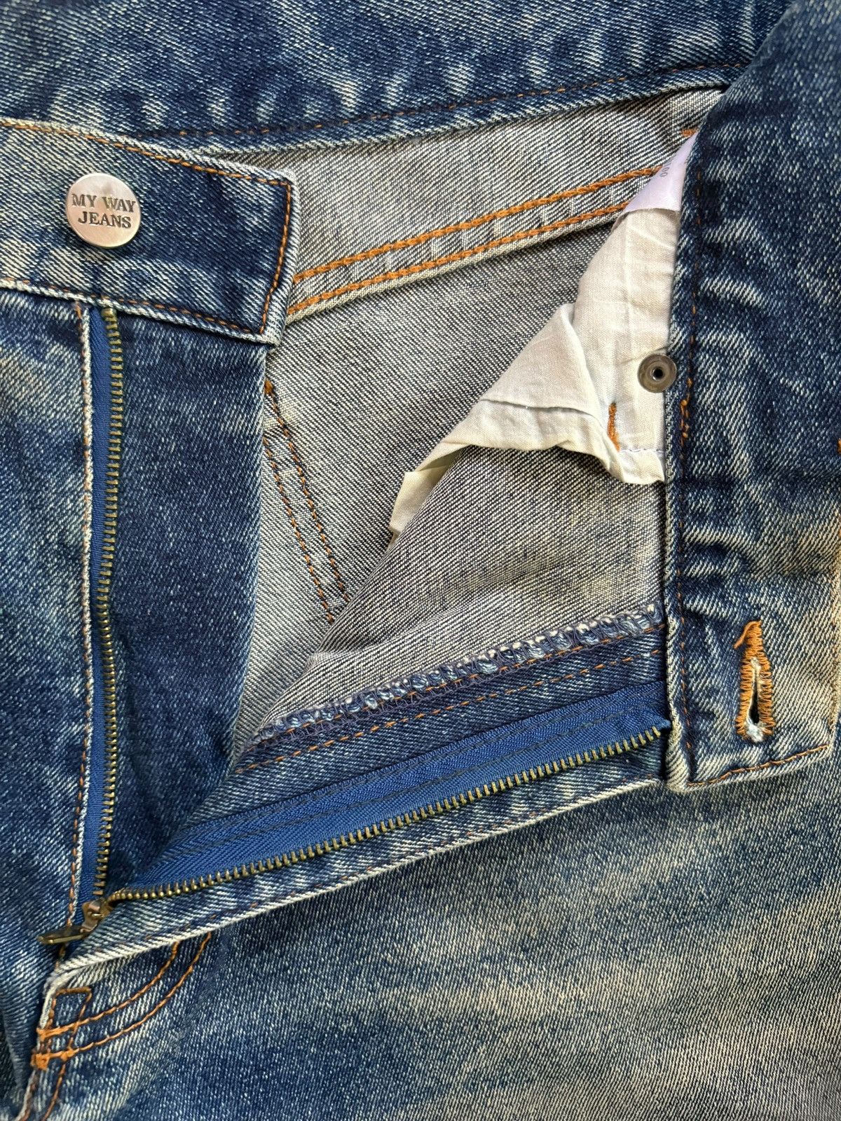 Japanese Brand Vintage Japanese Brand Honeycomb Mud Wash Baggy Jeans Size US 32 / EU 48 - 9 Thumbnail