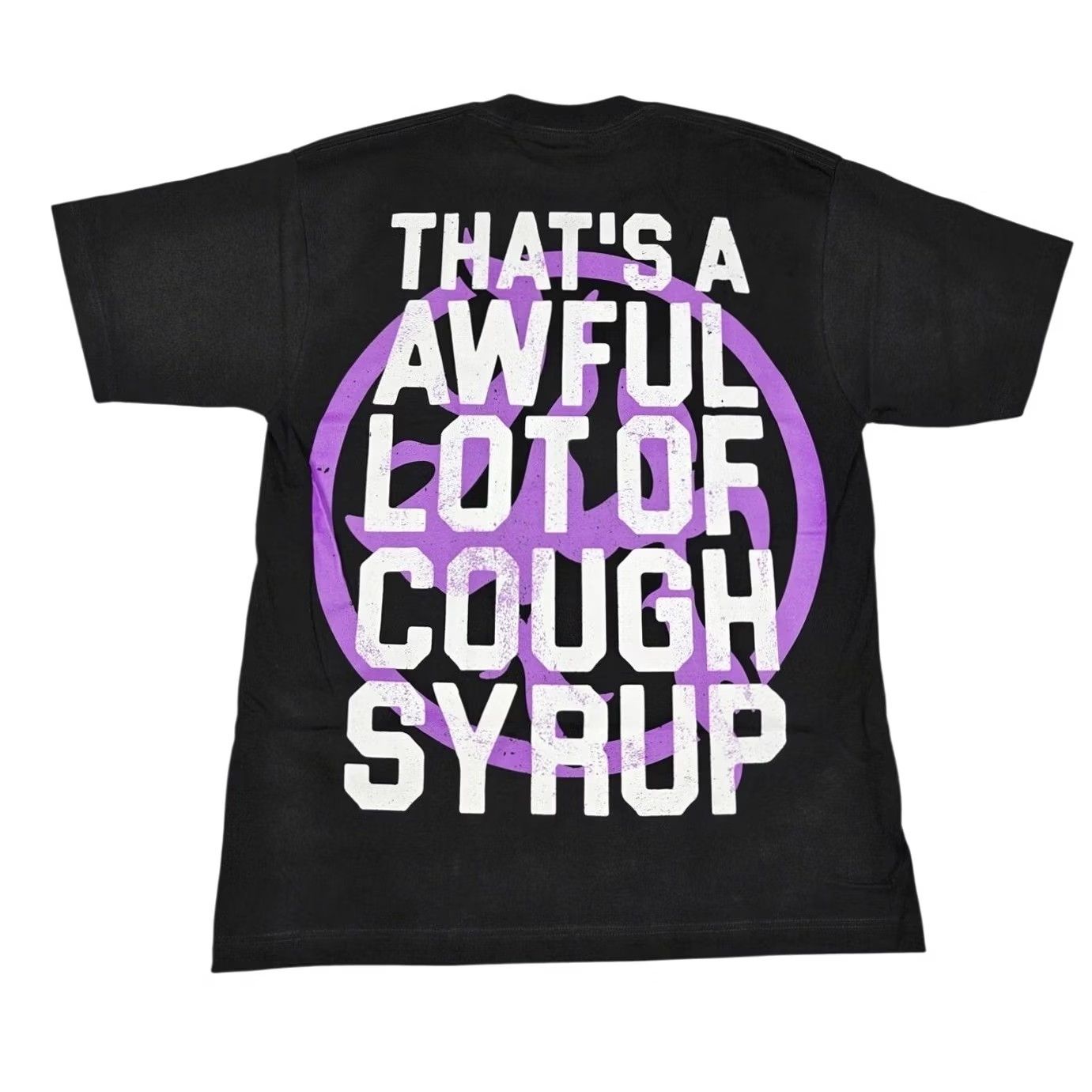 Vintage Awful Lot Of Cough Syrup Lost Hills Shirt Mens Large Black Heavyweight Tee New Size US L / EU 52-54 / 3 - 2 Thumbnail