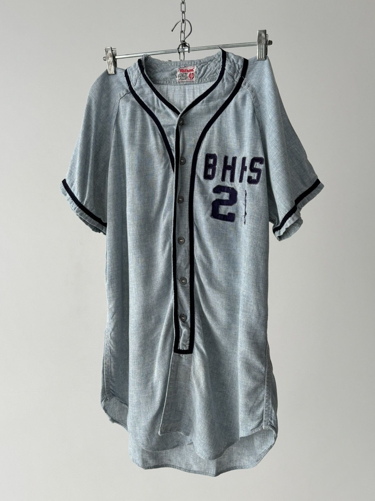MLB × Vintage 1960s Beverly Hills College by Wilson USA Baseball Jersey Size US M / EU 48-50 / 2 - 1 Thumbnail