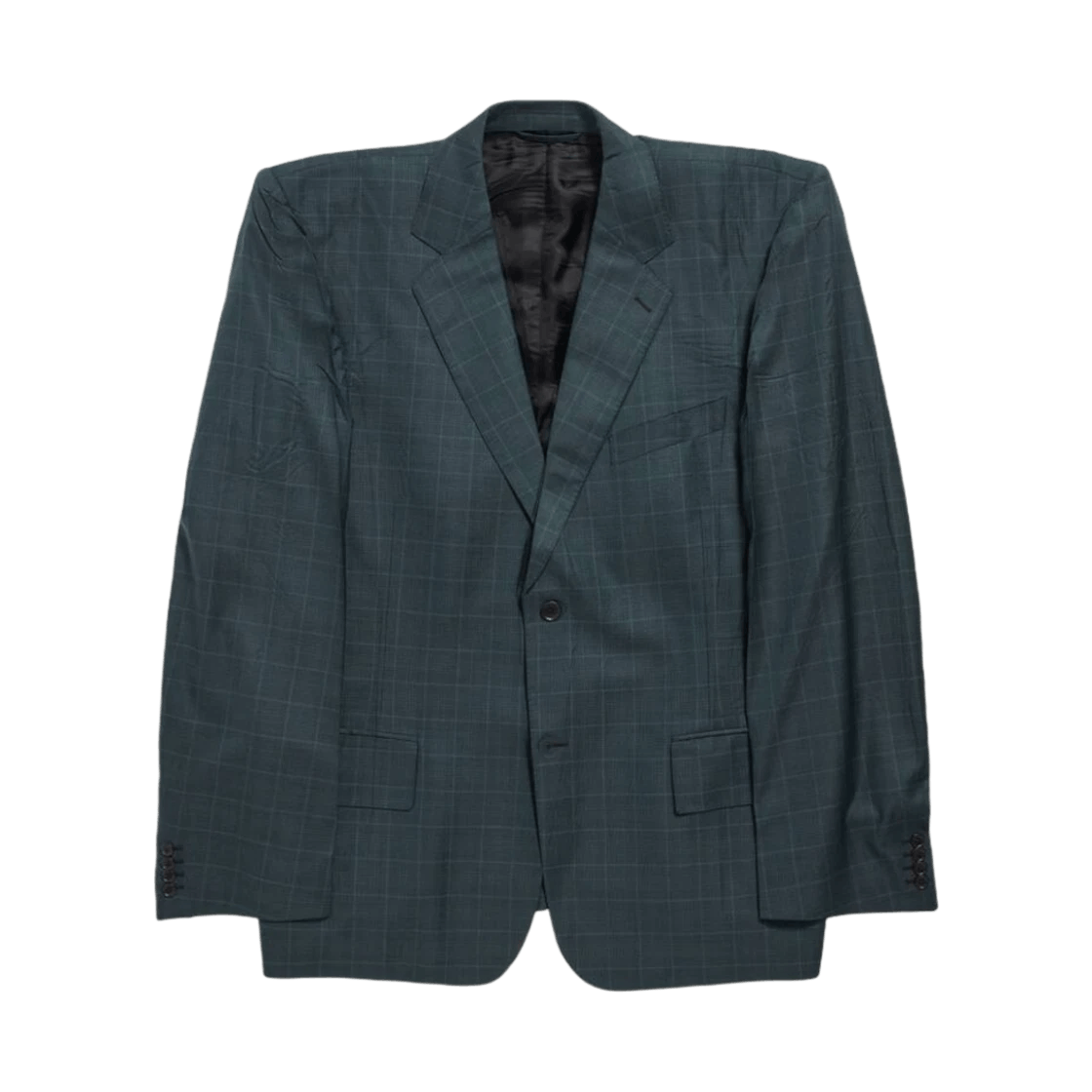 Balenciaga o1w1db10825 Boxy Jacket in Dark Green Size US L / EU 52-54 / 3 - 1 Thumbnail