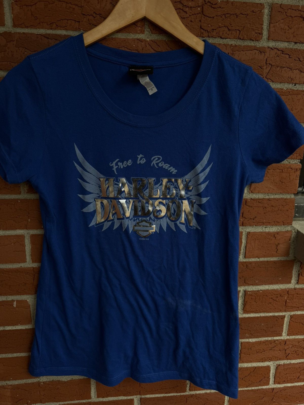 Harley Davidson Harley Davidson blue baby tee Size M Size M / US 6-8 / IT 42-44 - 1 Thumbnail