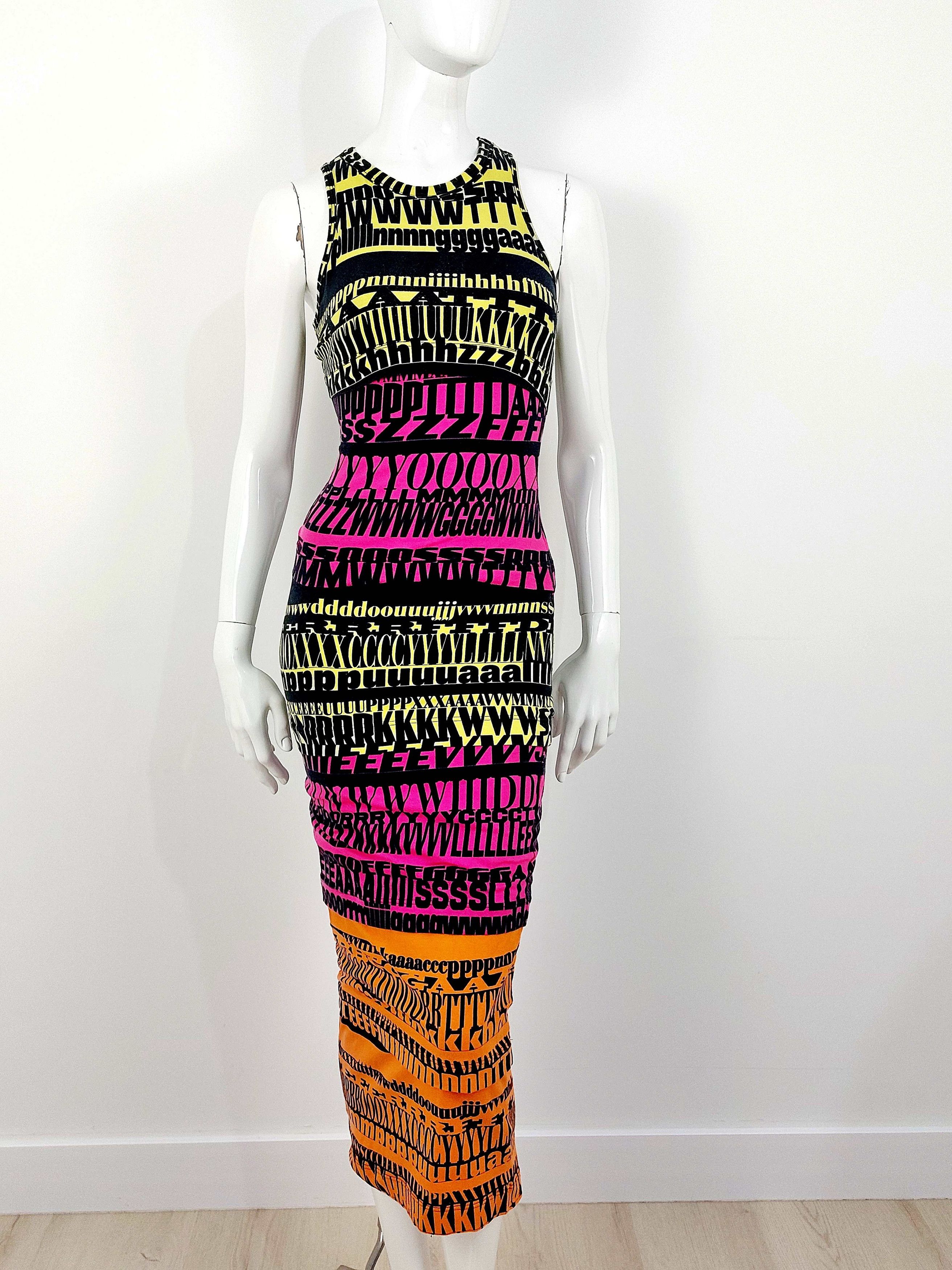 Dolce & Gabbana Runway 2012 F/W Dolce & Gabbana Alphabet Fergie Dress Size S / US 4 / IT 40 - 5 Thumbnail