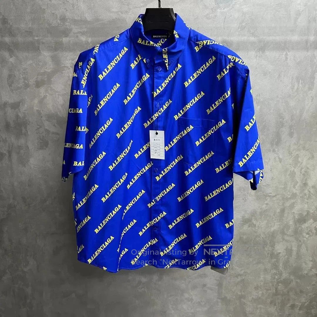 Balenciaga Balenciaga Logo Print Short Sleeve Shirt. Size US XS / EU 42 / 0 - 1 Thumbnail