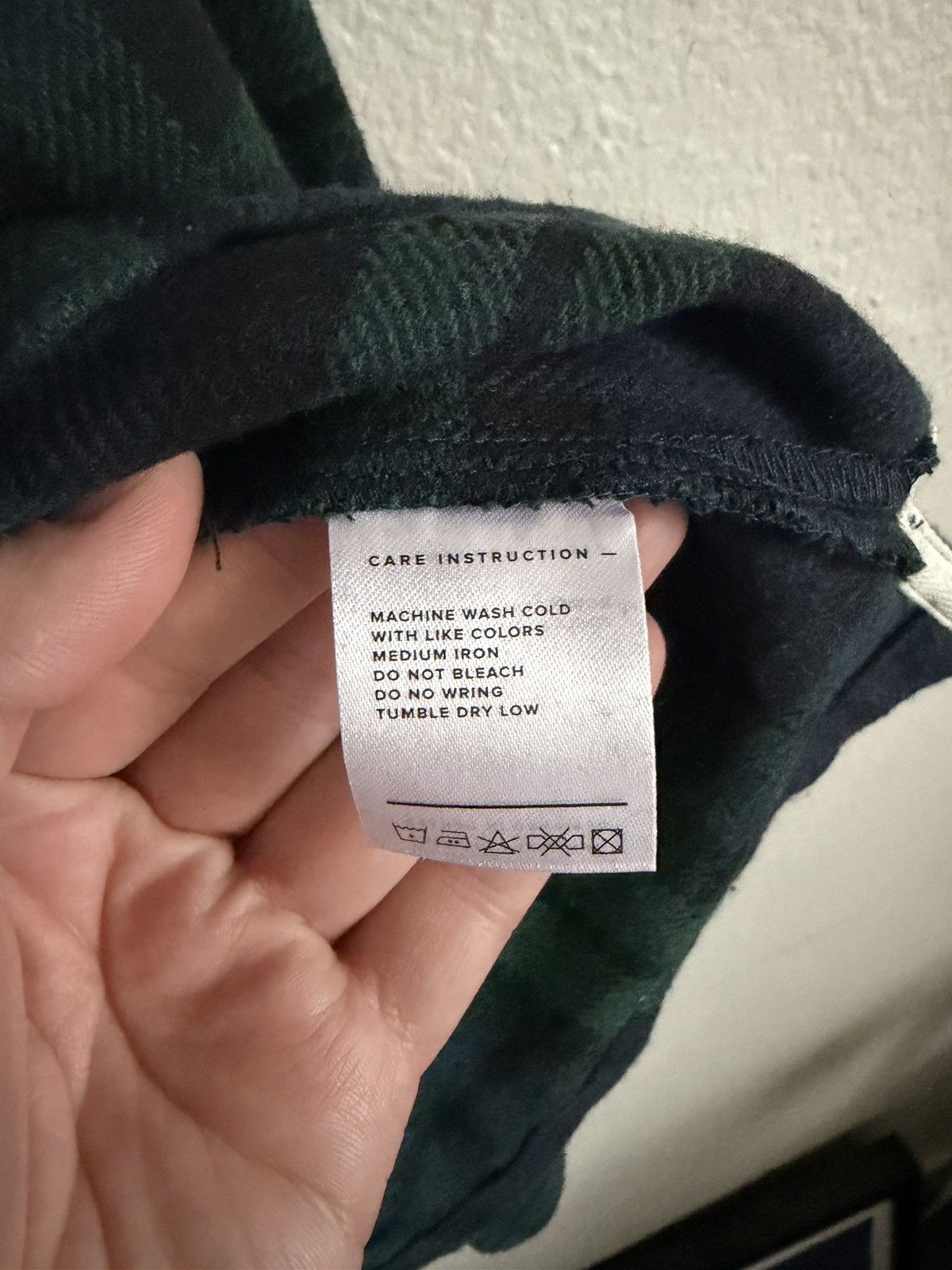 Jiberish Flannel Rugby Shirt - Navy/Green Size US M / EU 48-50 / 2 - 5 Thumbnail