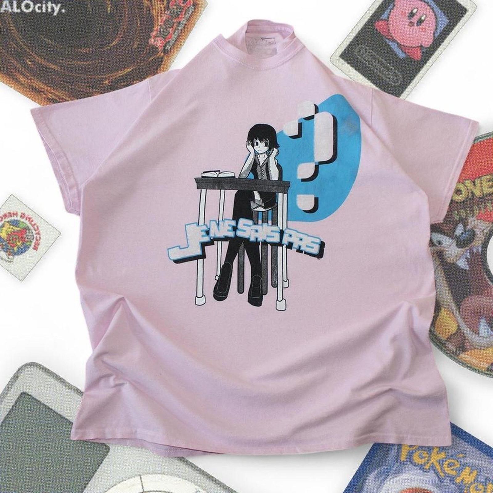 & Other Stories Pink Y2K Anime Girl Graphic Tee Size US L / EU 52-54 / 3 - 1 Thumbnail
