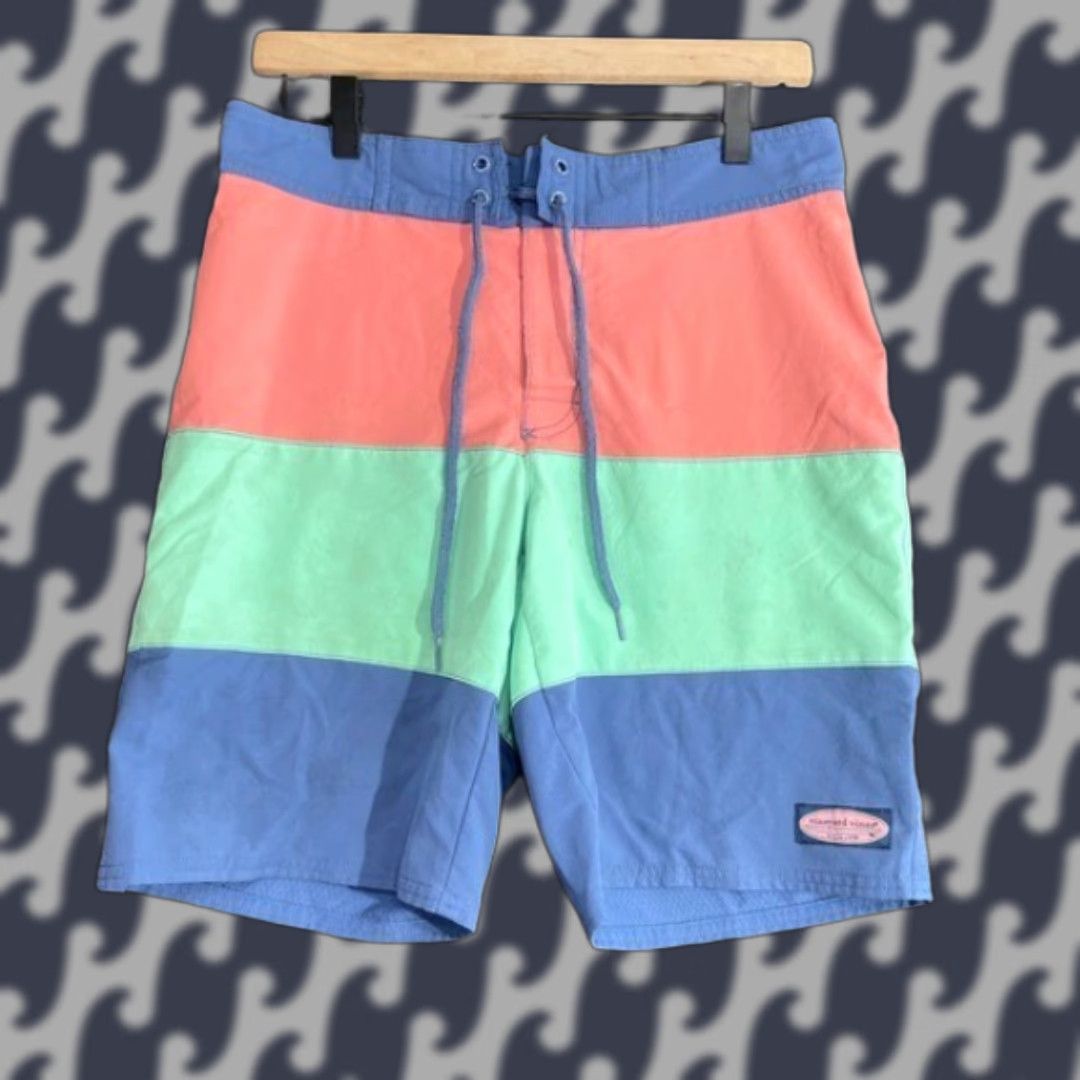 Vineyard Vines Vineyard Vines Swimming Trunks Shorts Men Size 28 Blue Multi Color Pink Green Size US 27 - 1 Thumbnail