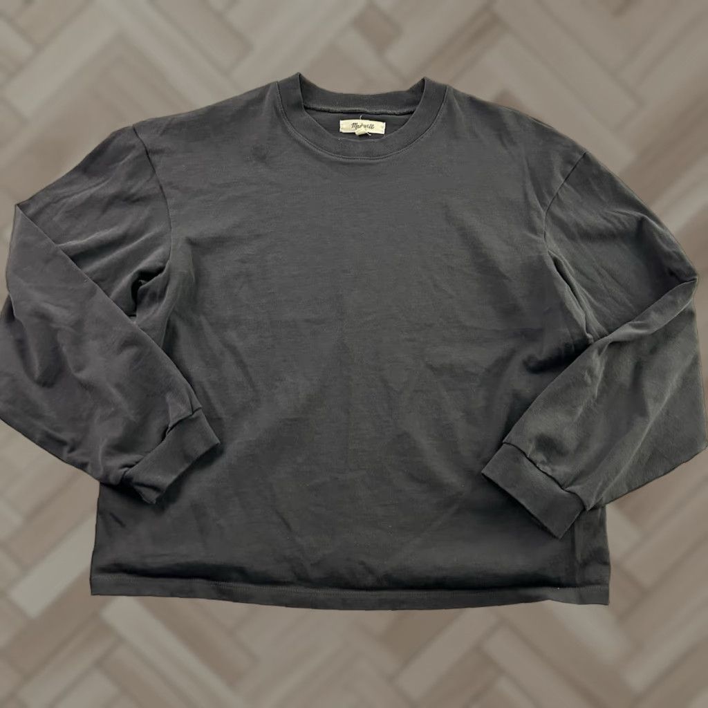 Madewell Madewell Supima Cotton Essential Long Sleeve Tee Shirt Women's Small Gray Shirt Size S / US 4 / IT 40 - 1 Thumbnail