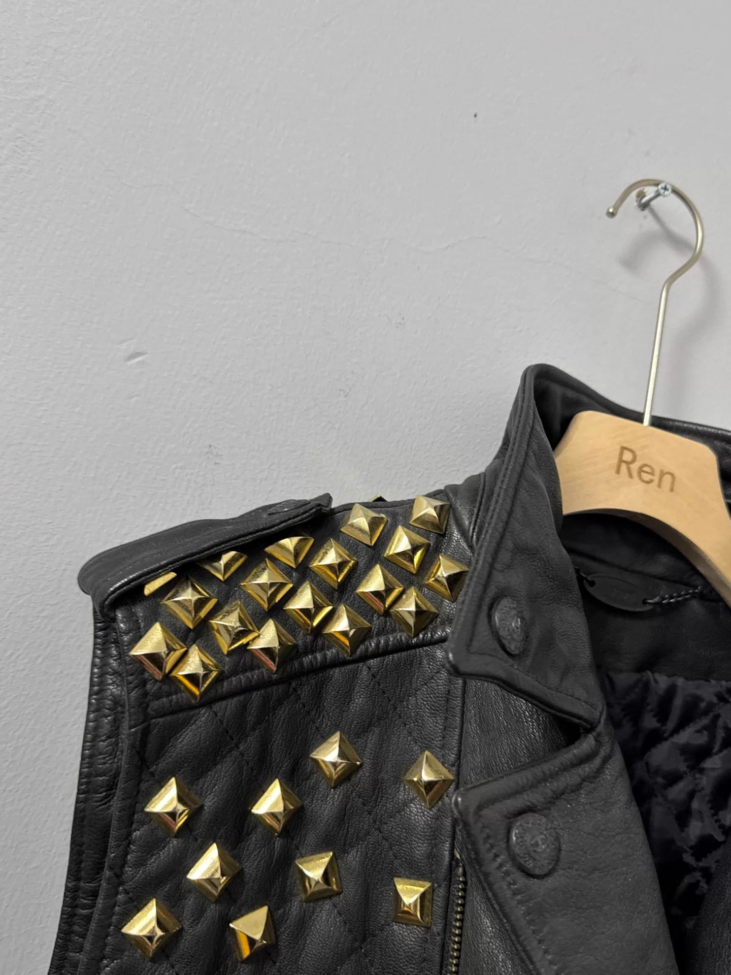 Just Cavalli Just Cavalli Studded Quilted Biker Leather Vest Size US M / EU 48-50 / 2 - 5 Thumbnail