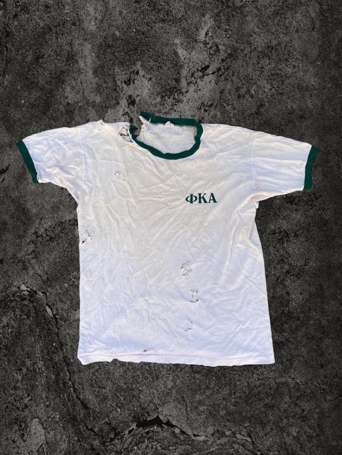 TWOFOLD 1970S COLLEGIATE THRASHED TEE
