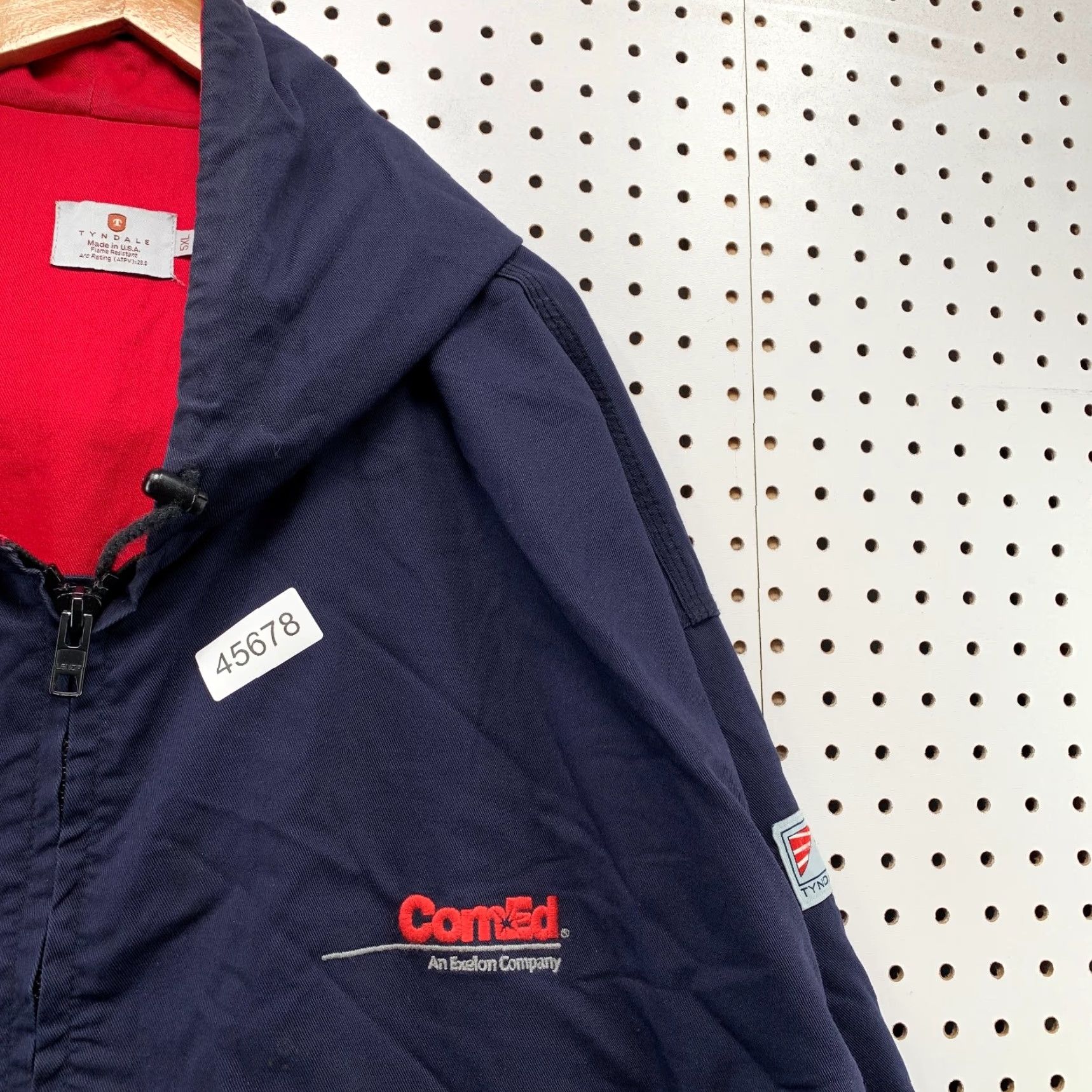 Vintage Tyndale FR Jacket Mens 5XL Canvas Blue Hooded Fire Resistant Workwear Jacket Size US XXL / EU 58 / 5 - 7 Thumbnail