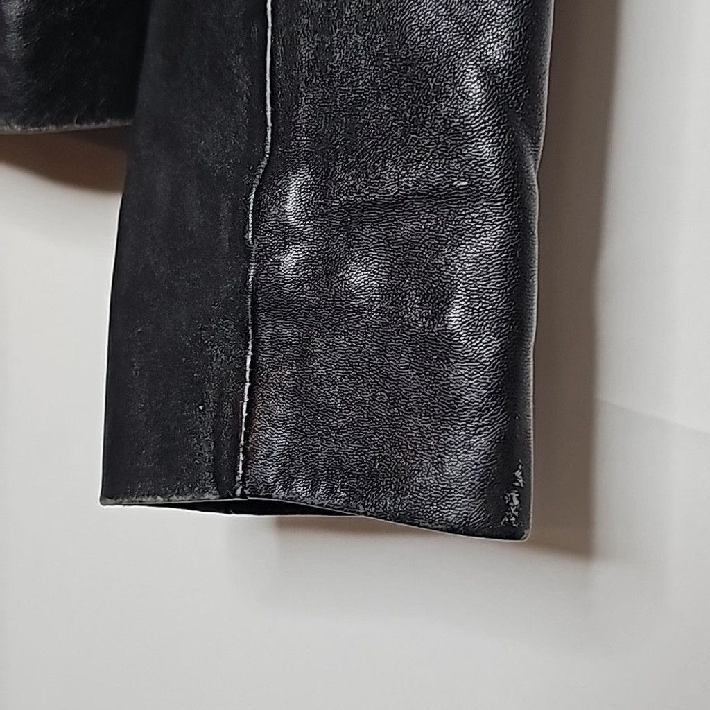The Unbranded Brand VS2 by Vakko 100% pure lamb leather open moto jacket sz Med Size M / US 6-8 / IT 42-44 - 3 Thumbnail