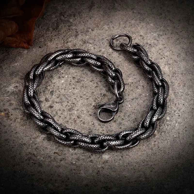Vintage Vintage Oxidized Black Link Chain Bracelets Size ONE SIZE - 2 Thumbnail